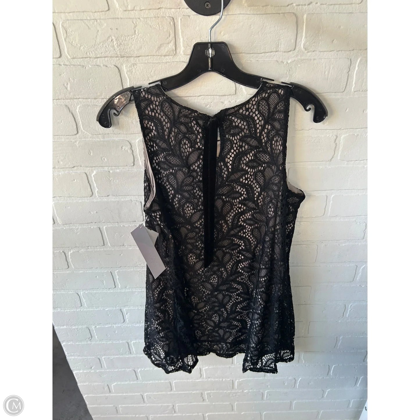 Top Sleeveless By Alfani In Black & Tan, Size: S