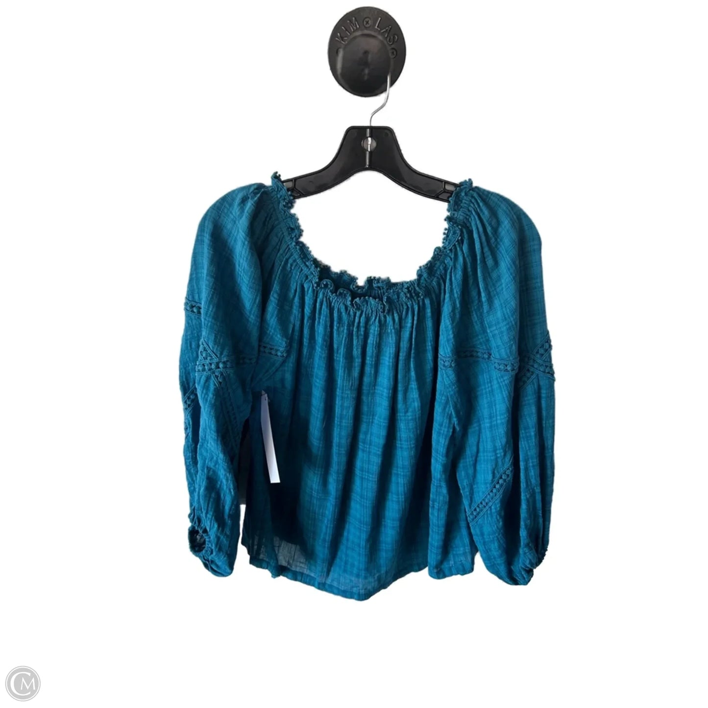 Top Long Sleeve By Max Studio In Blue, Size: M