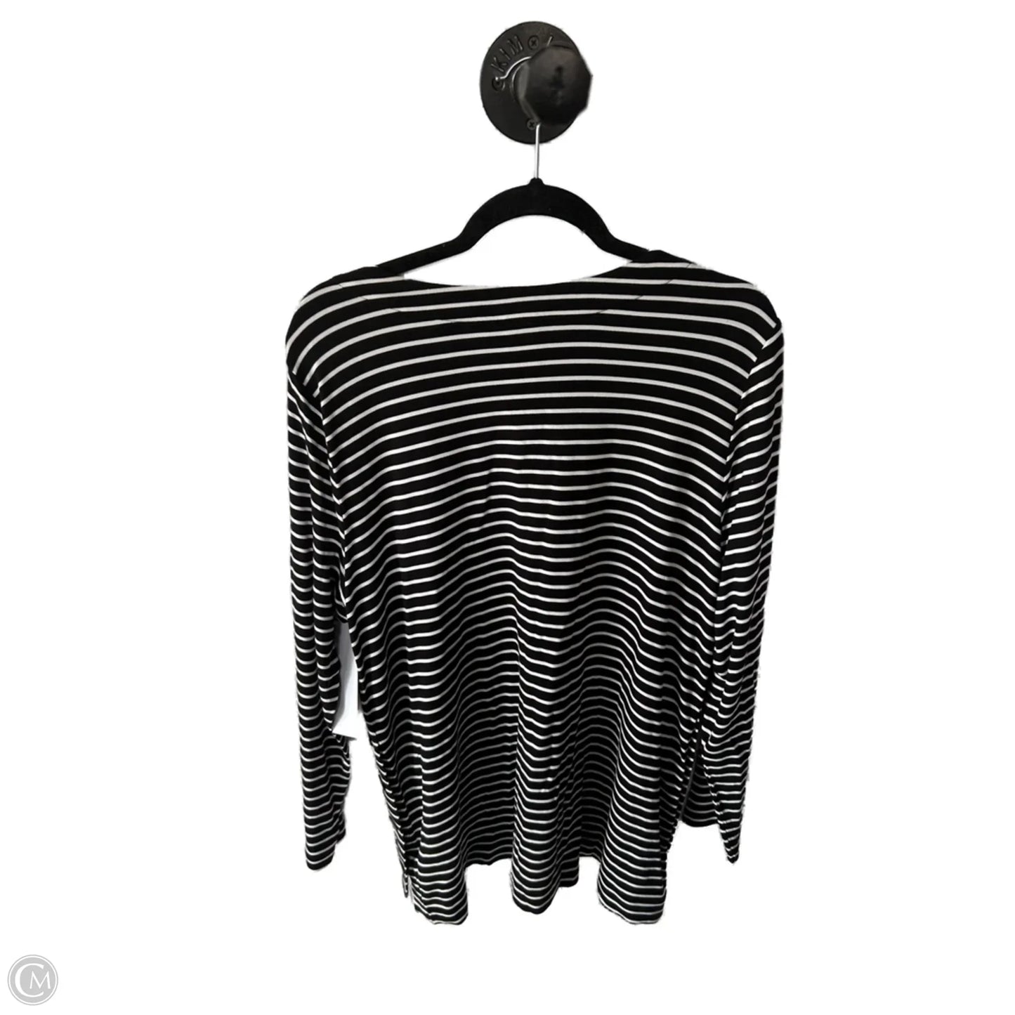 Top Sleeveless By Cabi In Black & White, Size: Xl