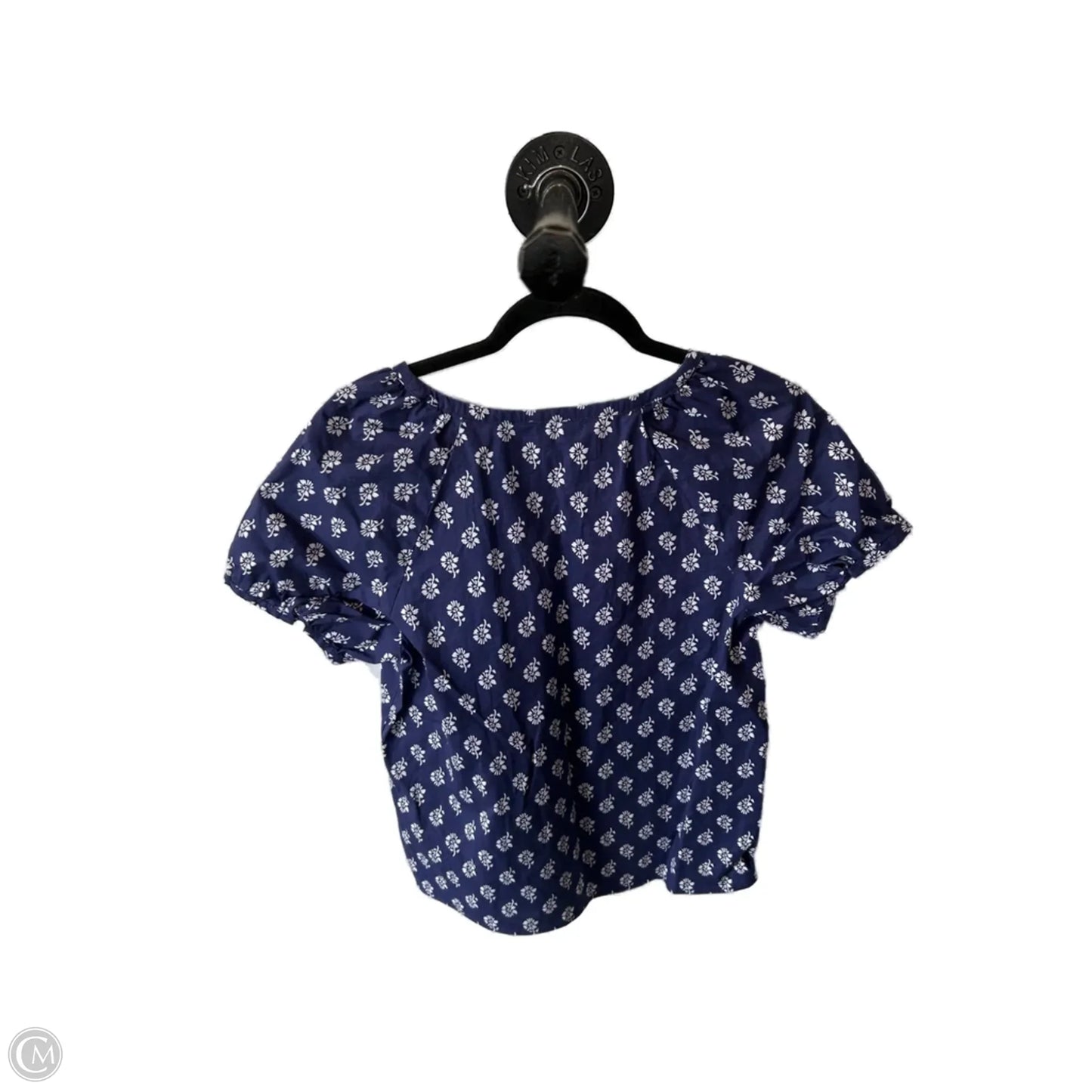 Top Short Sleeve By J. Crew In Blue & White, Size: S
