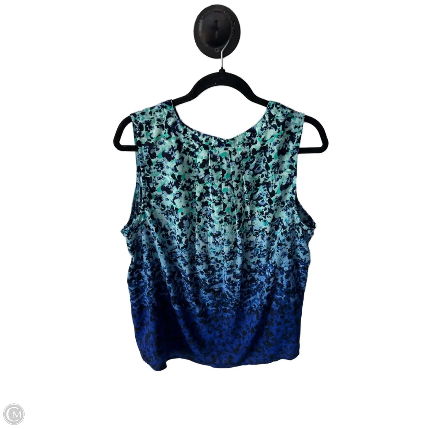 Top Sleeveless By Apt 9 In Blue & Green, Size: Xl
