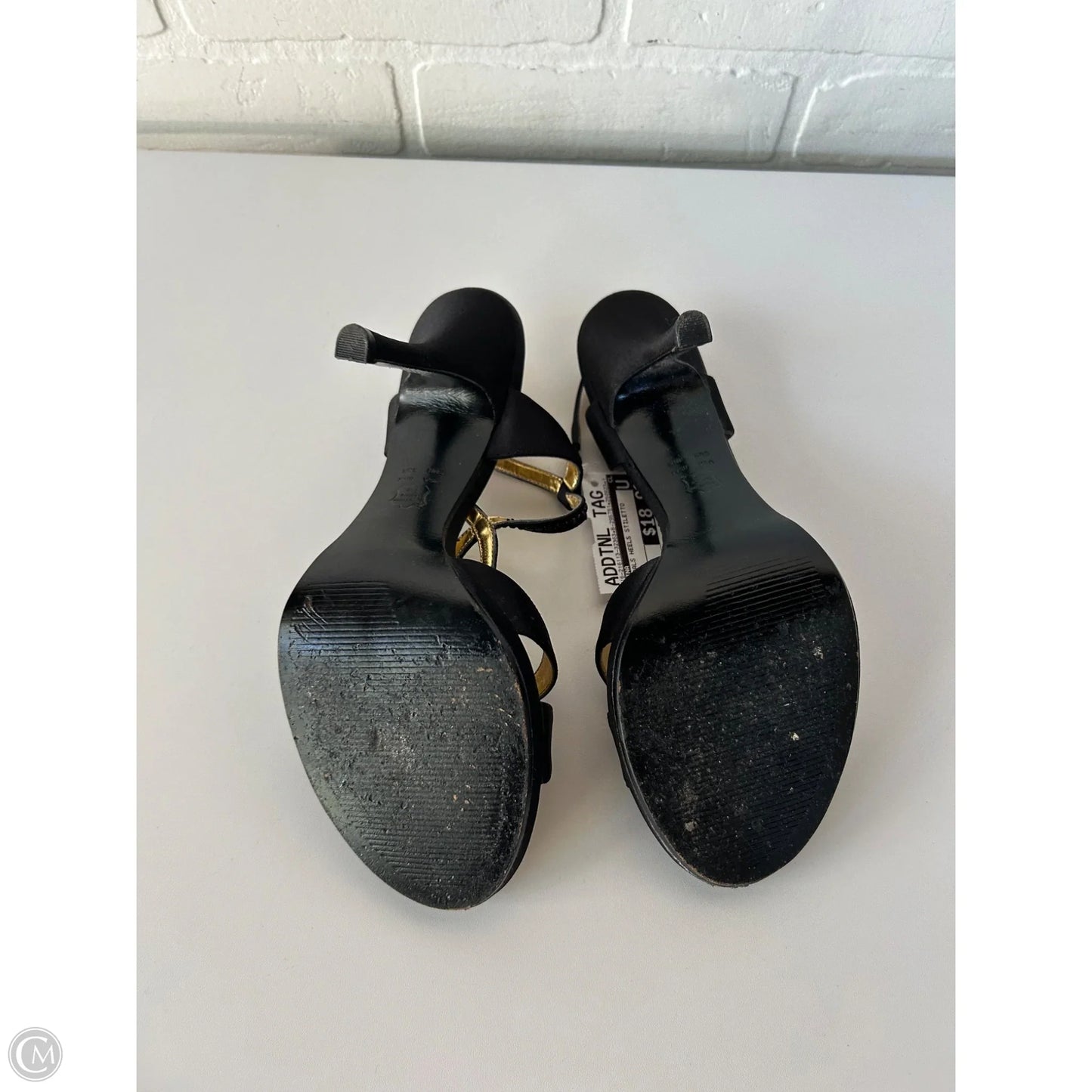 Sandals Heels Stiletto By Nina In Black, Size: 8.5