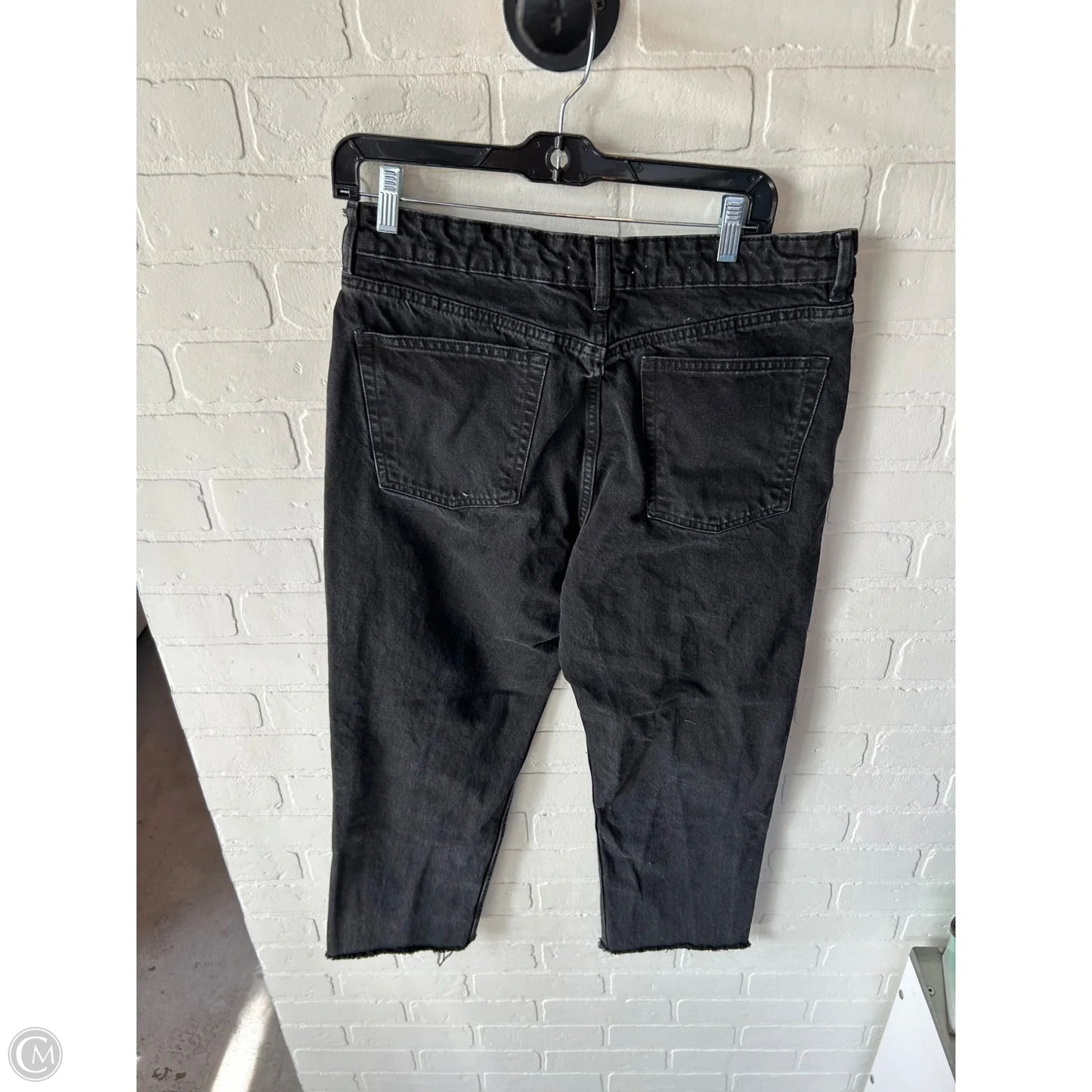 Jeans Straight By Mng In Black Denim, Size: 10