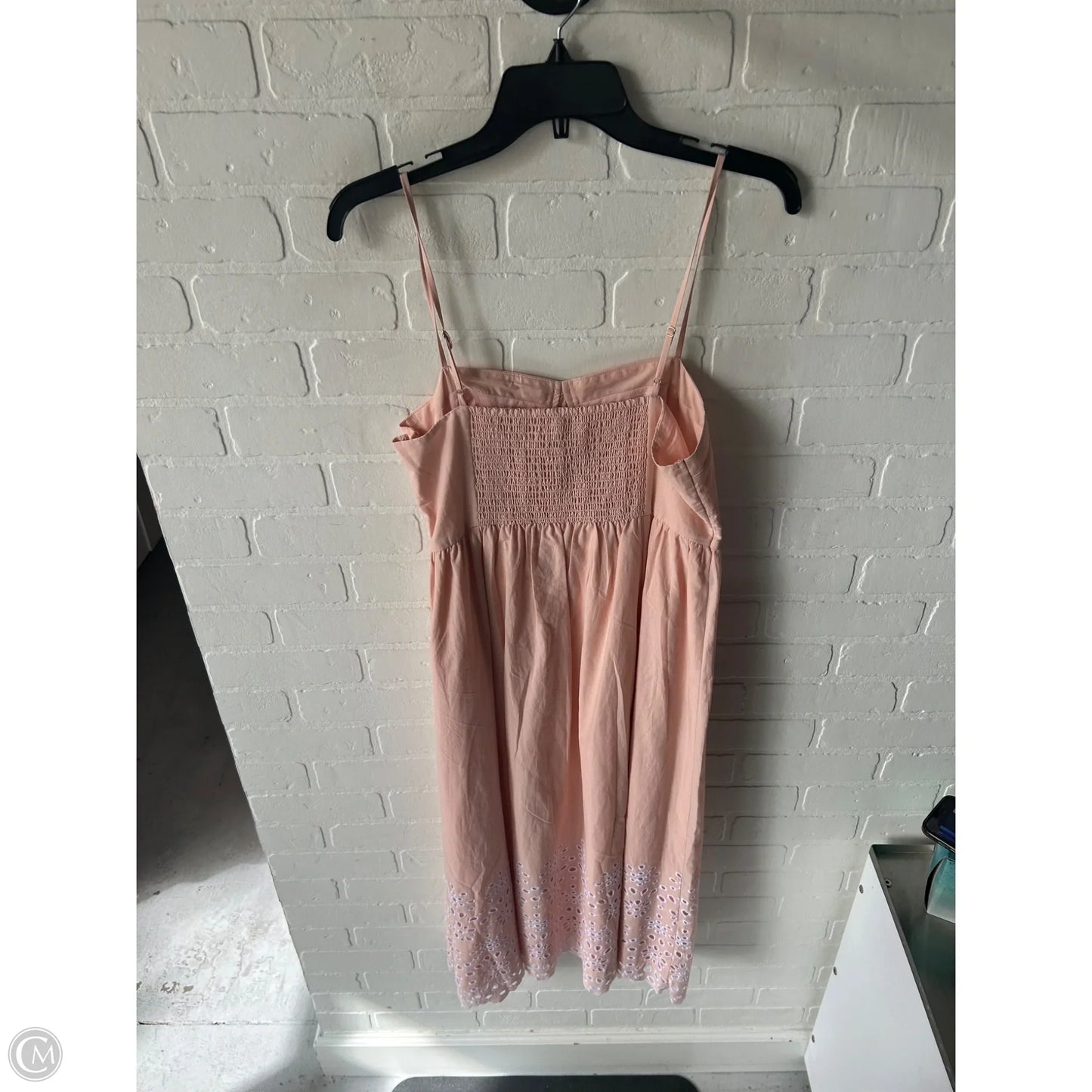 Dress Party Midi By Loft In Pink & White, Size: M