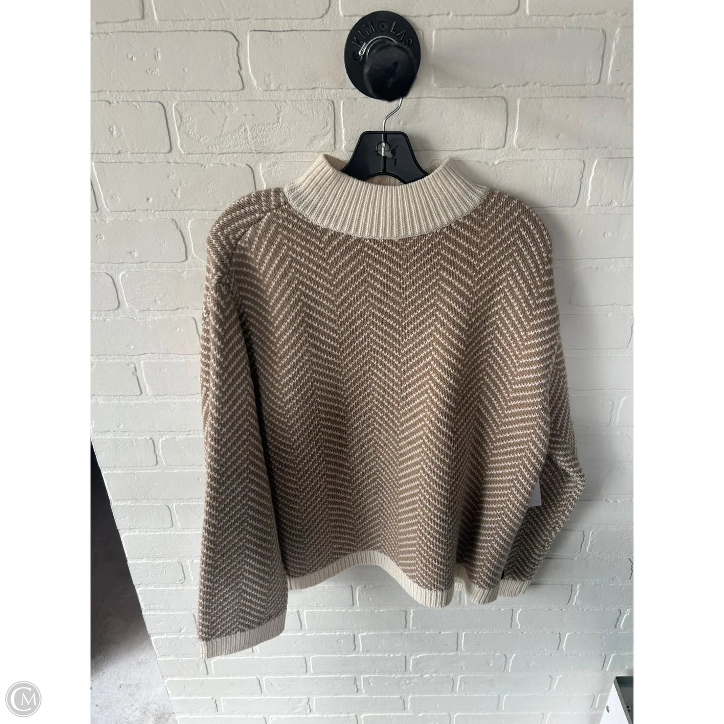 Sweater By Haven In Tan & White, Size: L