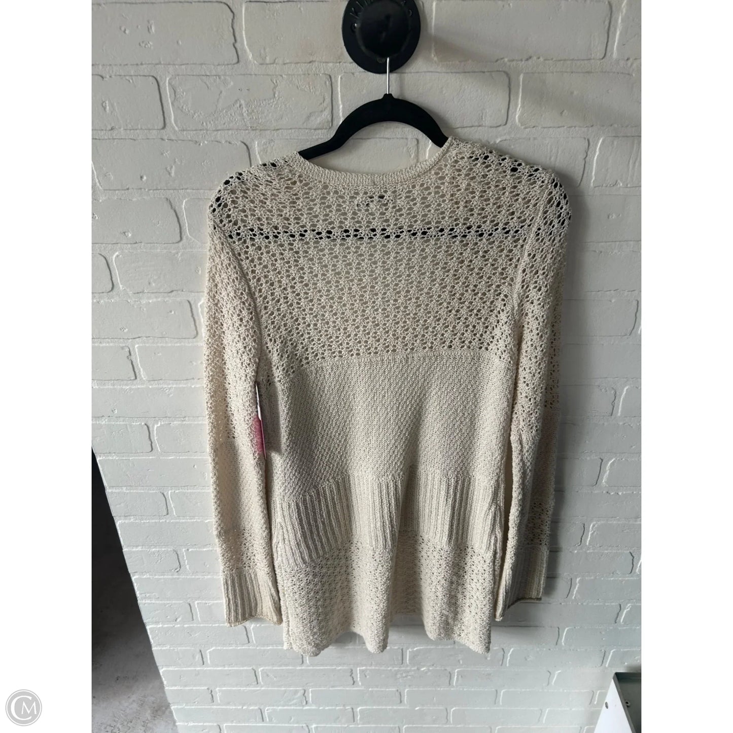 Sweater Cardigan By American Eagle In Cream, Size: M