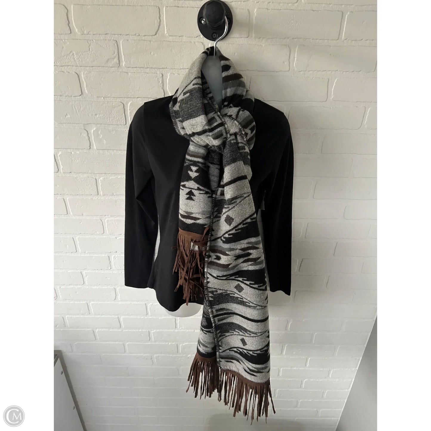 Scarf Winter By Steve Madden In Brown & Grey