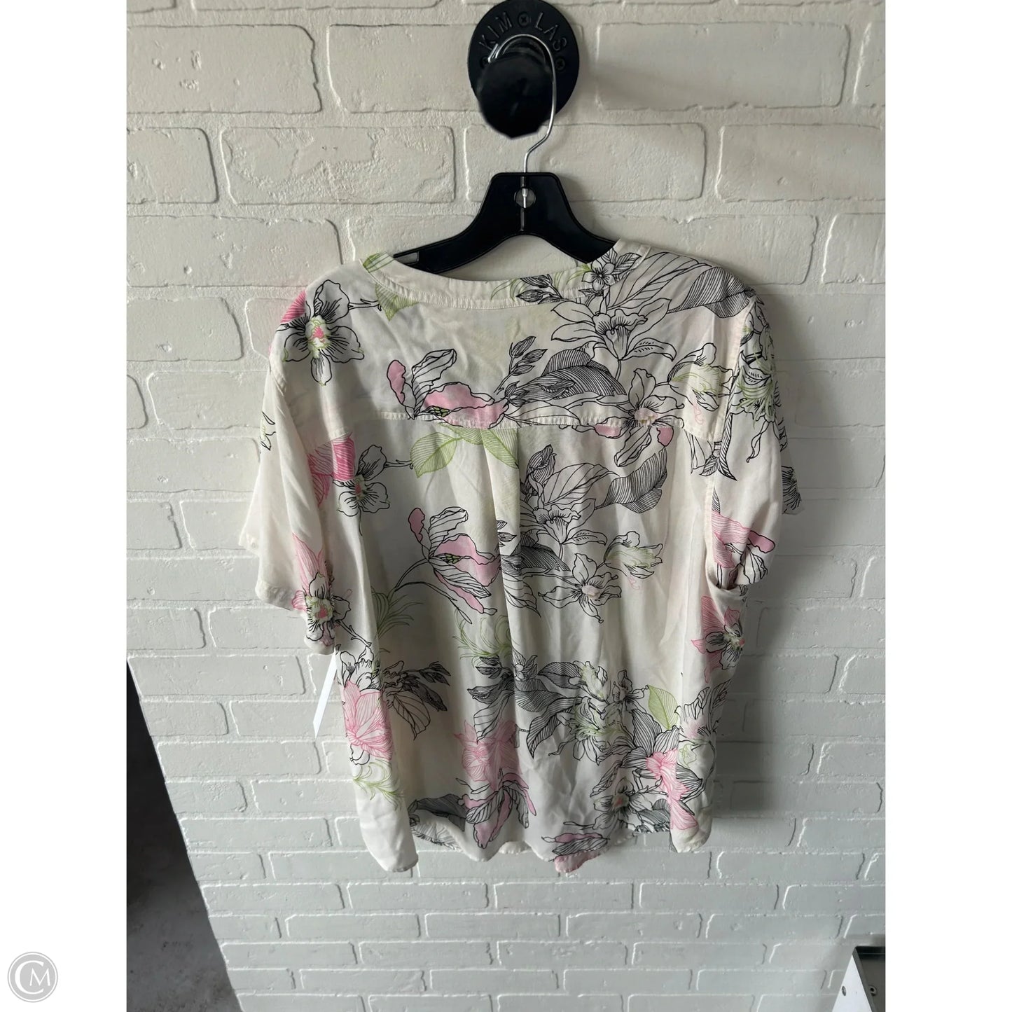 Top Short Sleeve By Torrid In Pink & White, Size: 2x