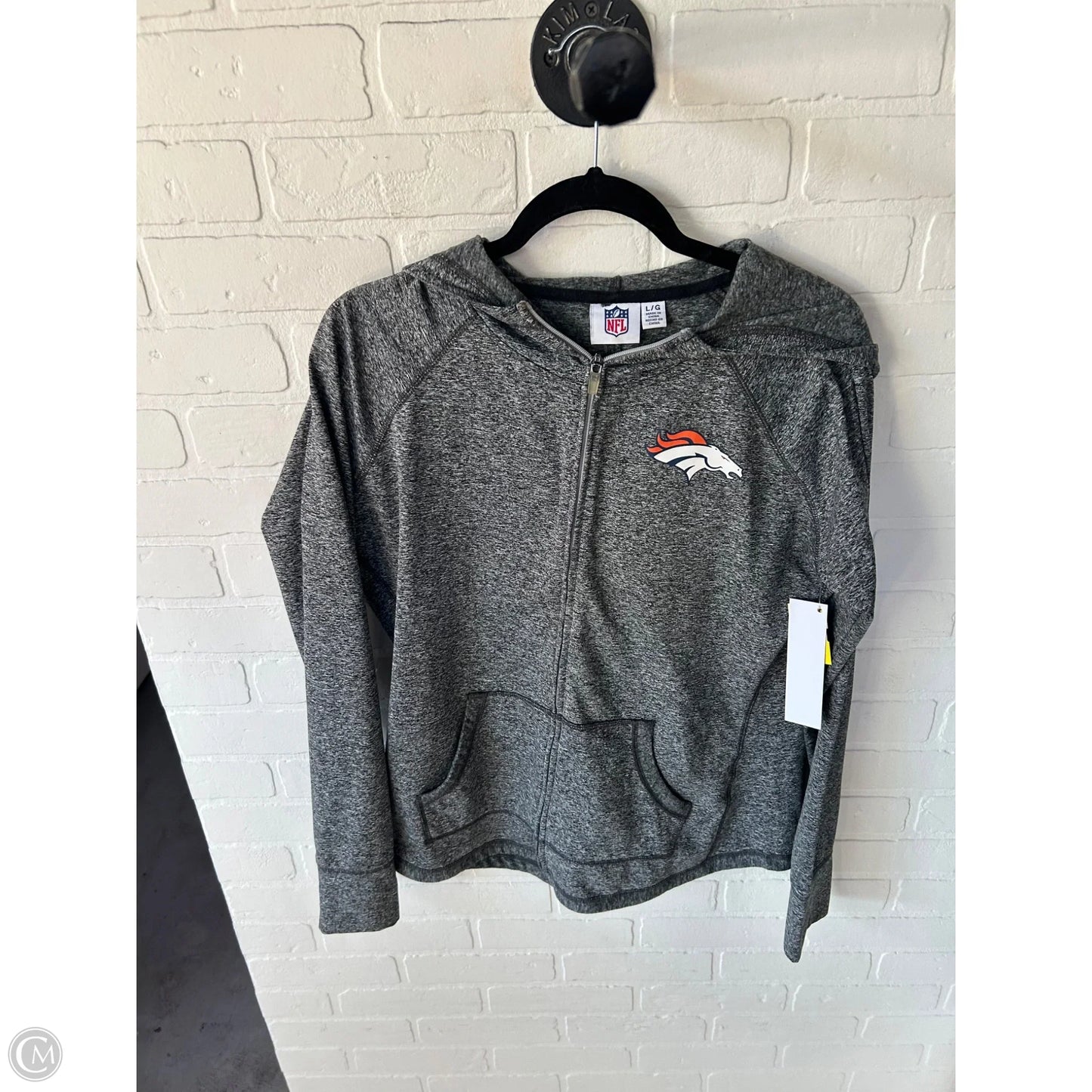 Top Long Sleeve By Nfl In Grey, Size: L