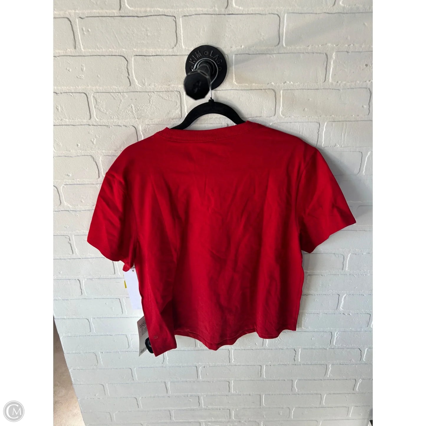 Athletic Top Short Sleeve By Lululemon In Red, Size: M