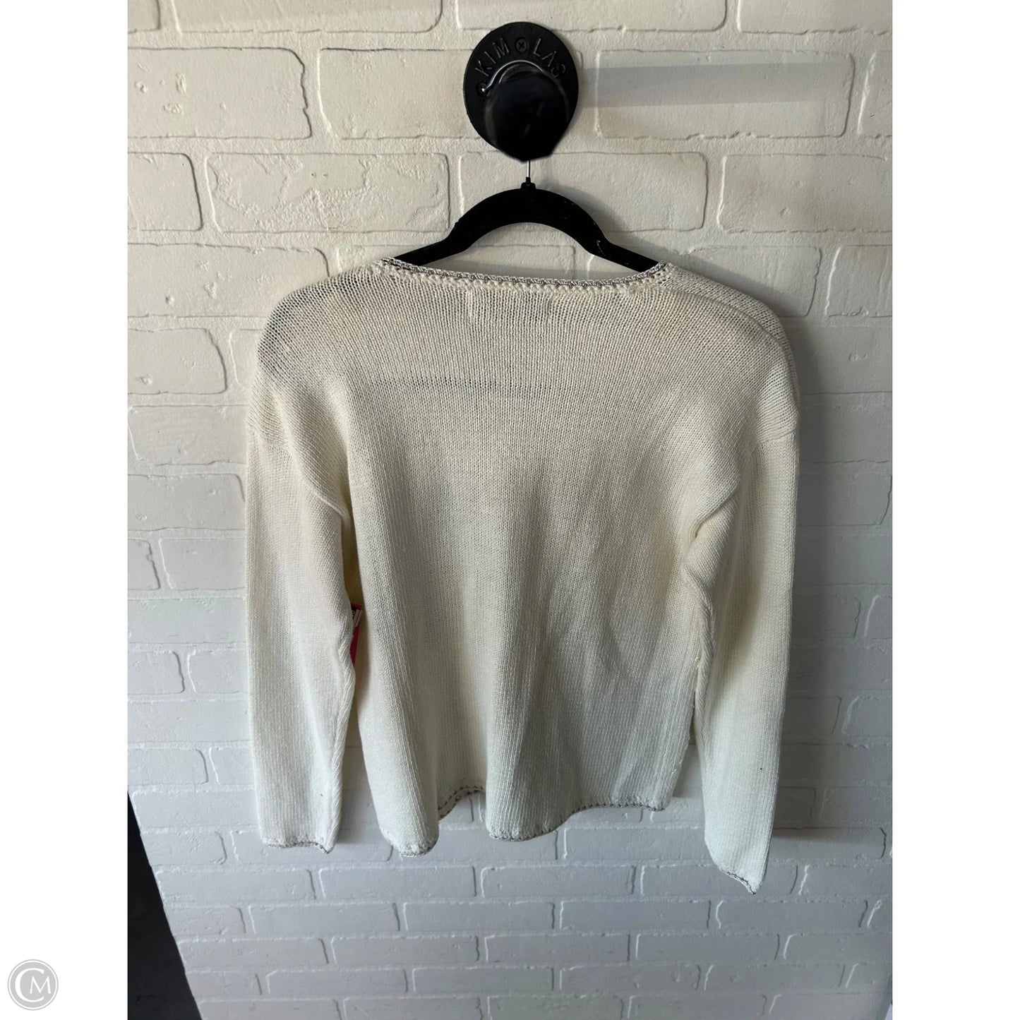 Sweater Cardigan By Tiara In Cream, Size: M