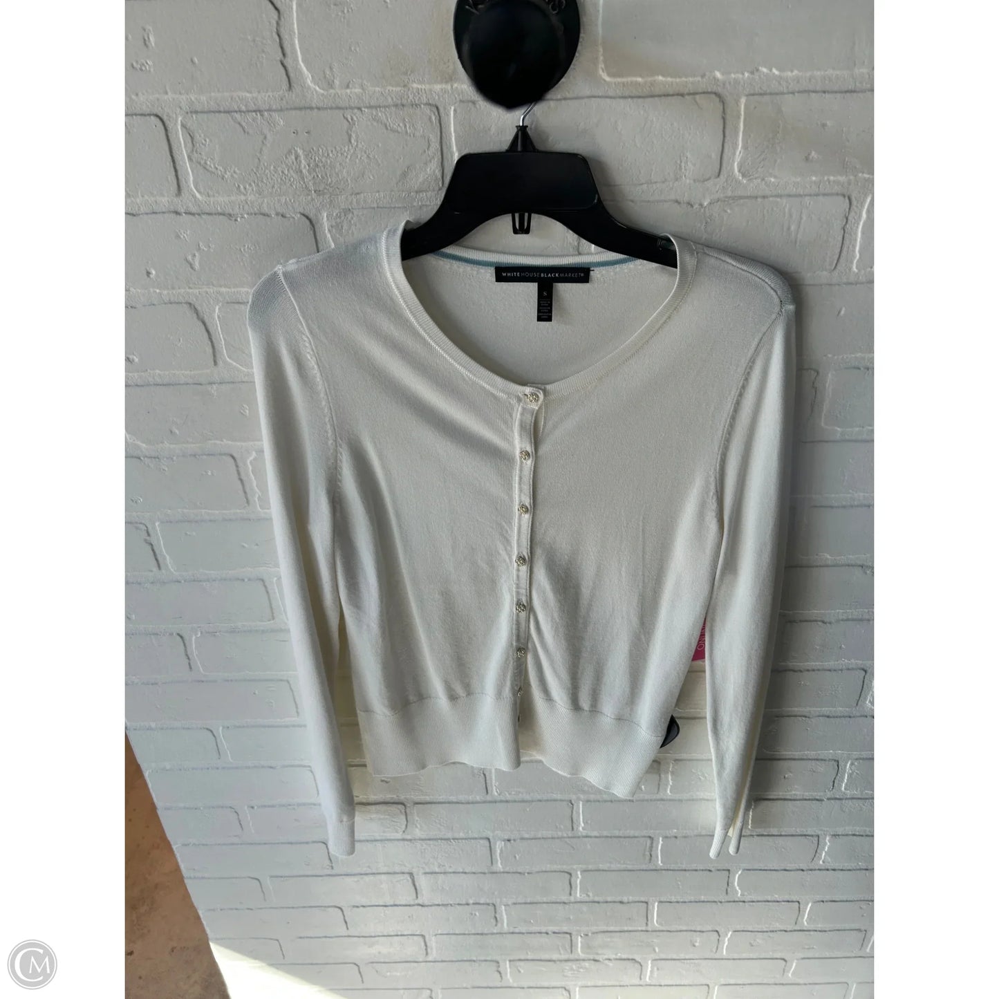 Sweater Cardigan By White House Black Market In White, Size: S