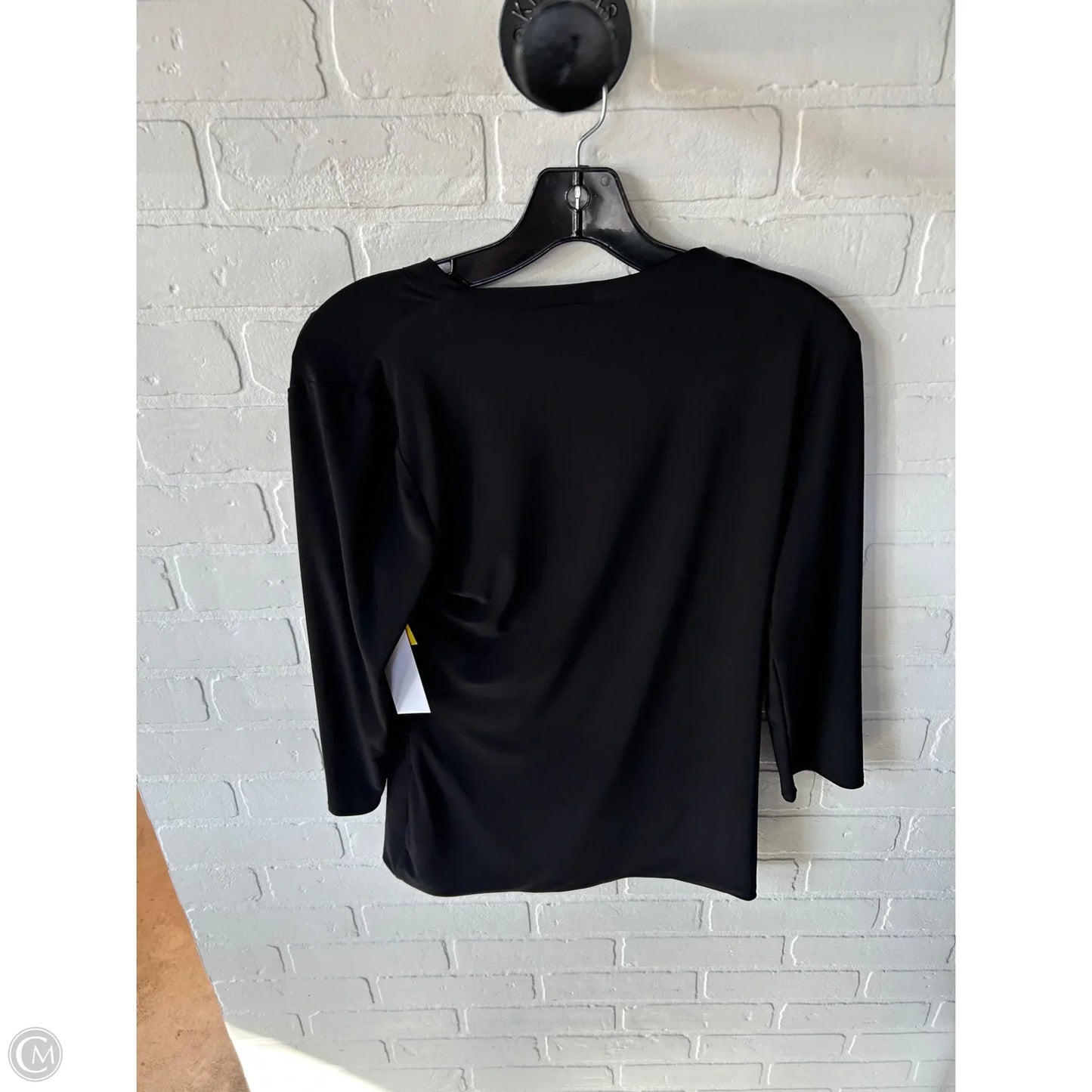 Top 3/4 Sleeve By White House Black Market In Black, Size: S
