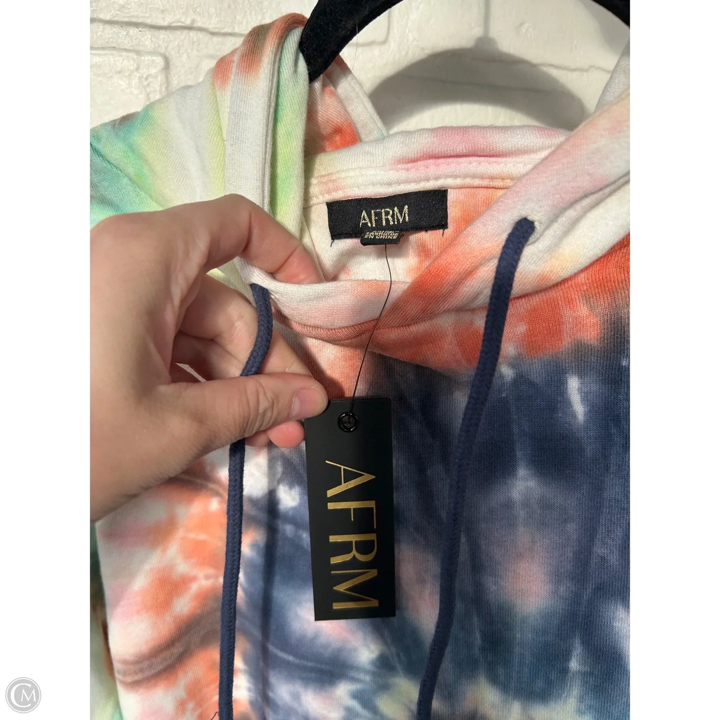 Sweatshirt Hoodie By Afrm In Tie Dye Print, Size: L