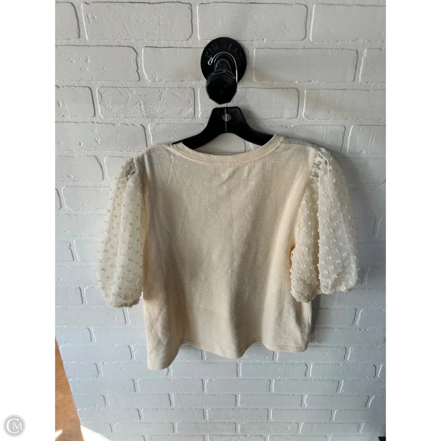 Top Short Sleeve By Maeve In Cream, Size: L