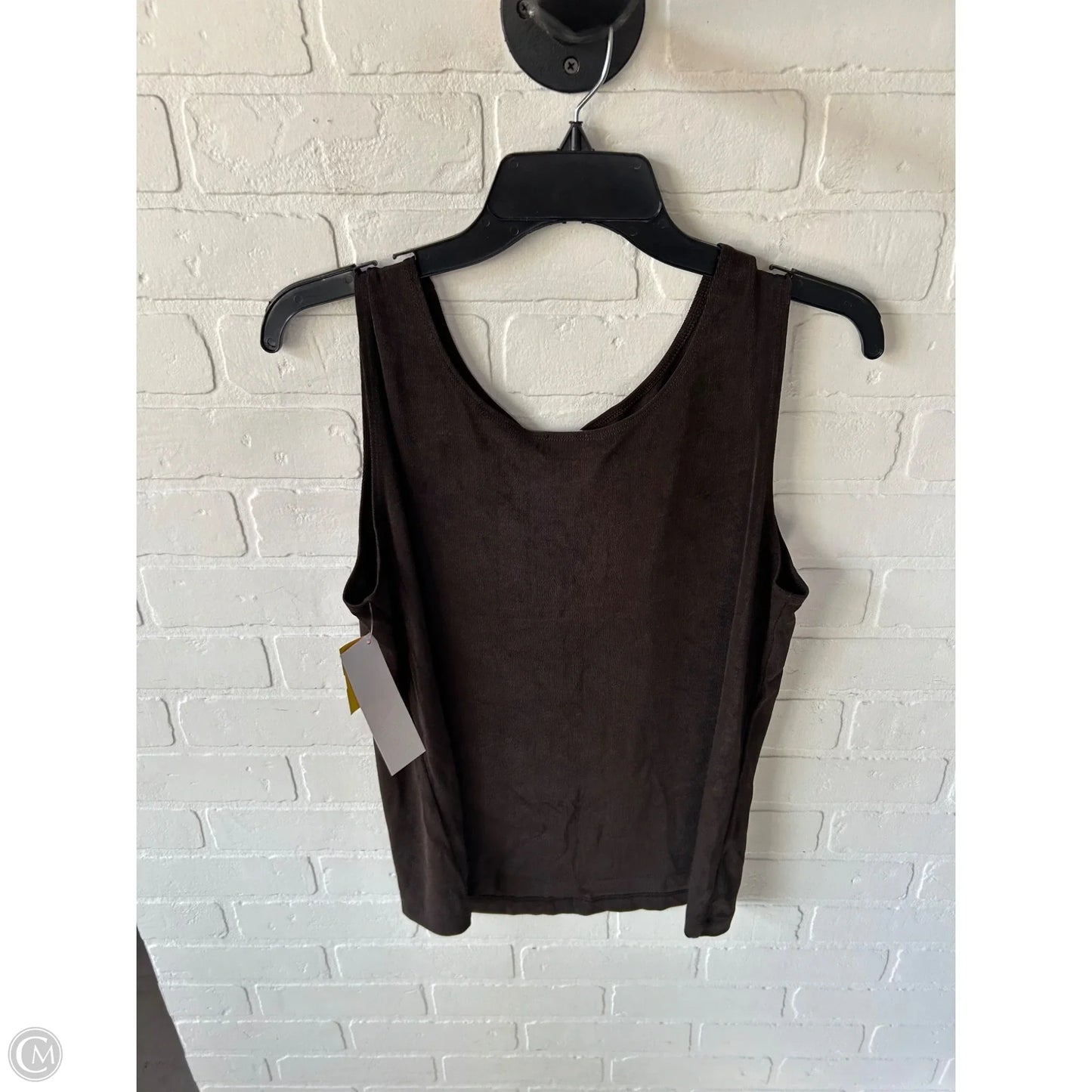 Top Sleeveless By Chicos In Brown, Size: L