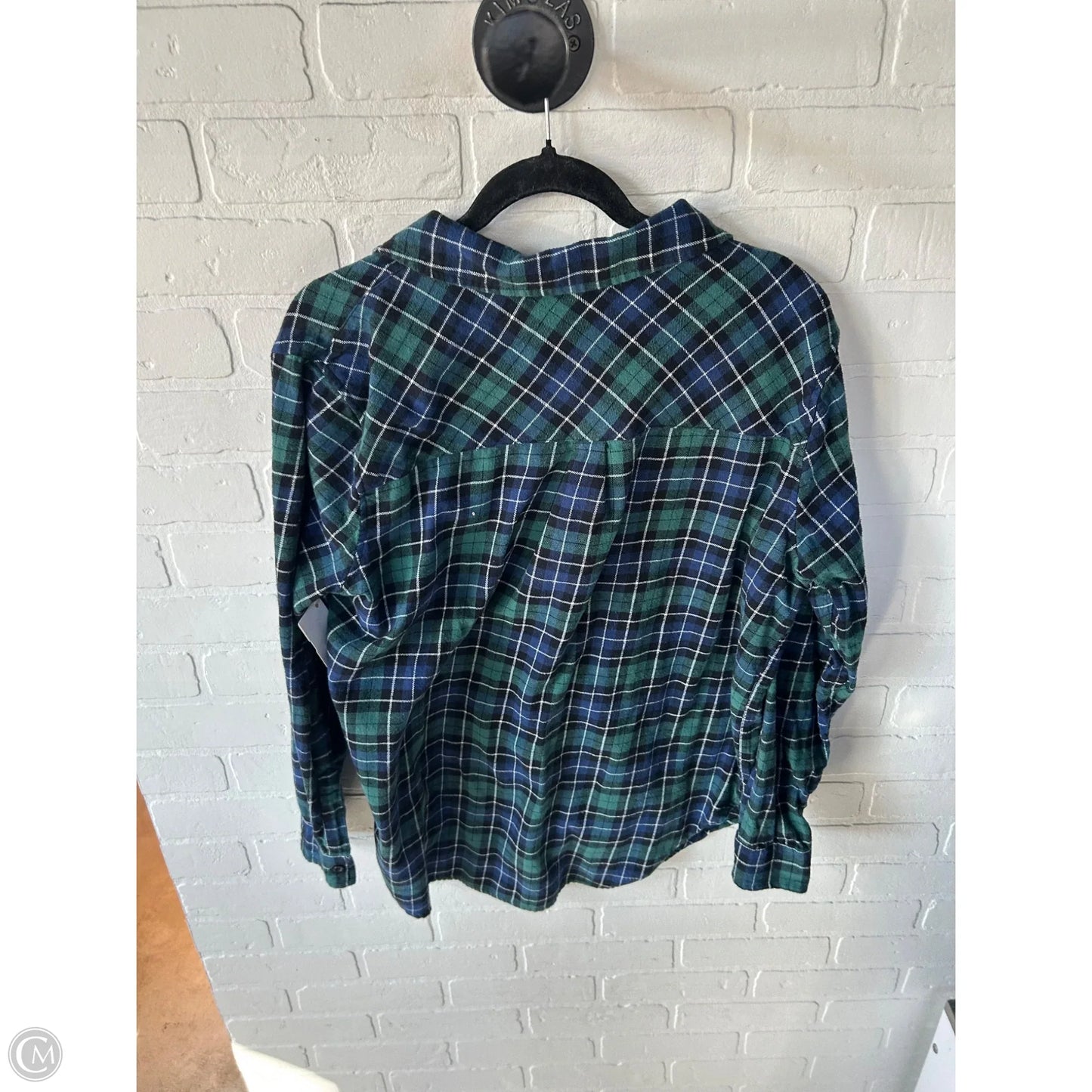 Top Long Sleeve By Gap In Blue & Grey, Size: L