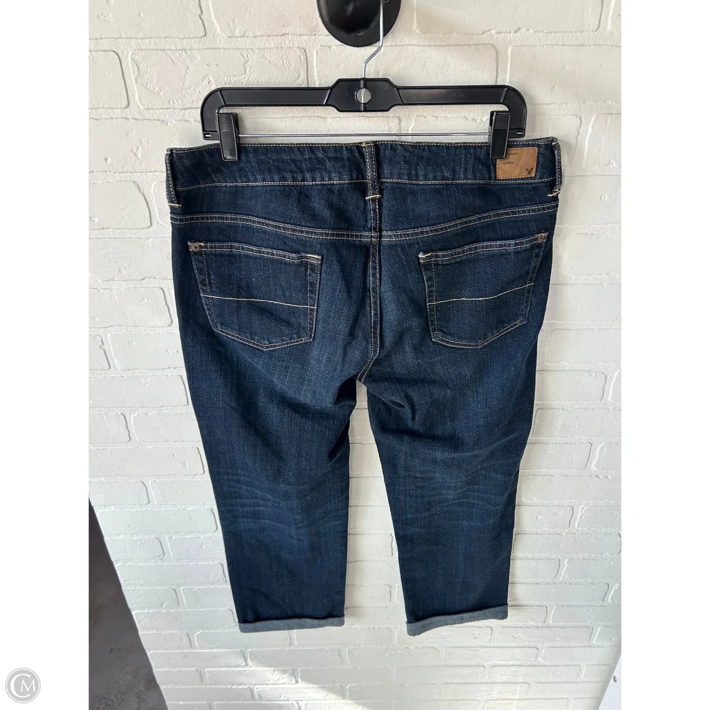 Jeans Boyfriend By American Eagle In Blue Denim, Size: 10