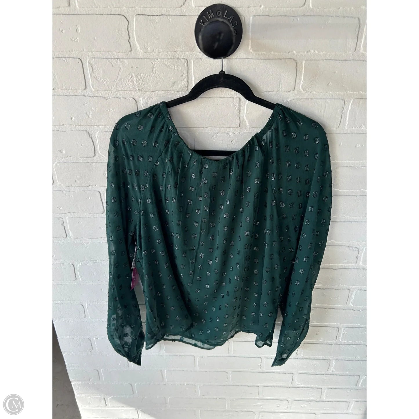 Top Long Sleeve By Loft In Green, Size: L