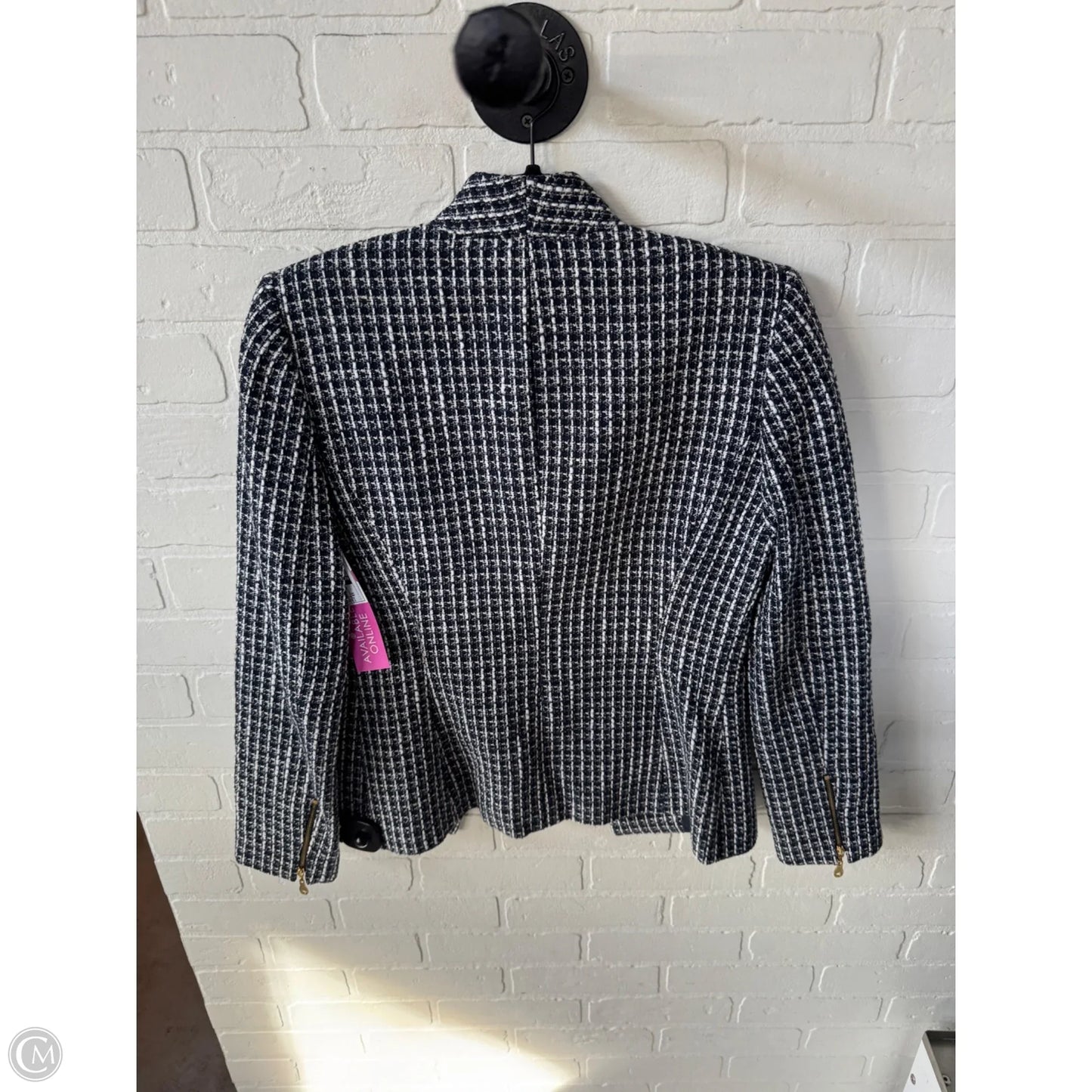 Blazer By Tahari In Blue & White, Size: Xs