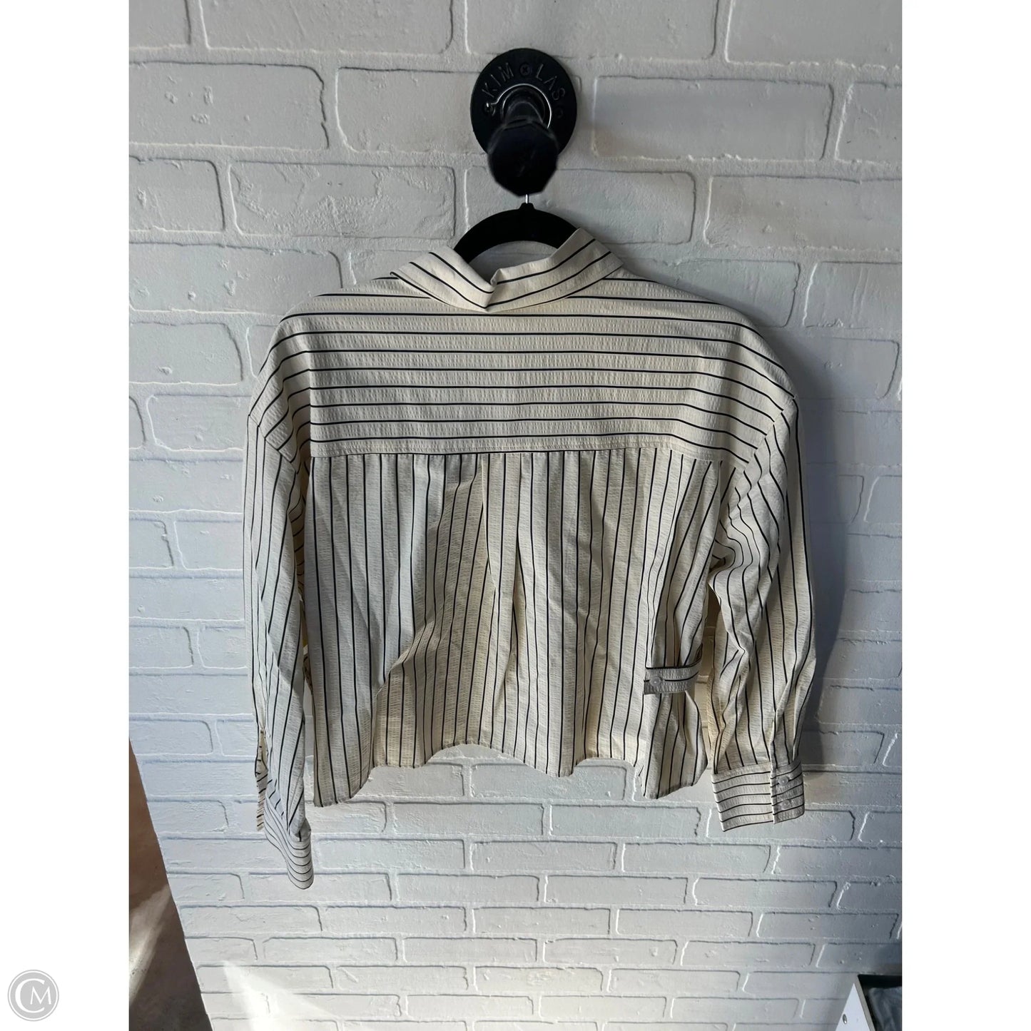 Top Long Sleeve By Lna In Black & Cream, Size: S