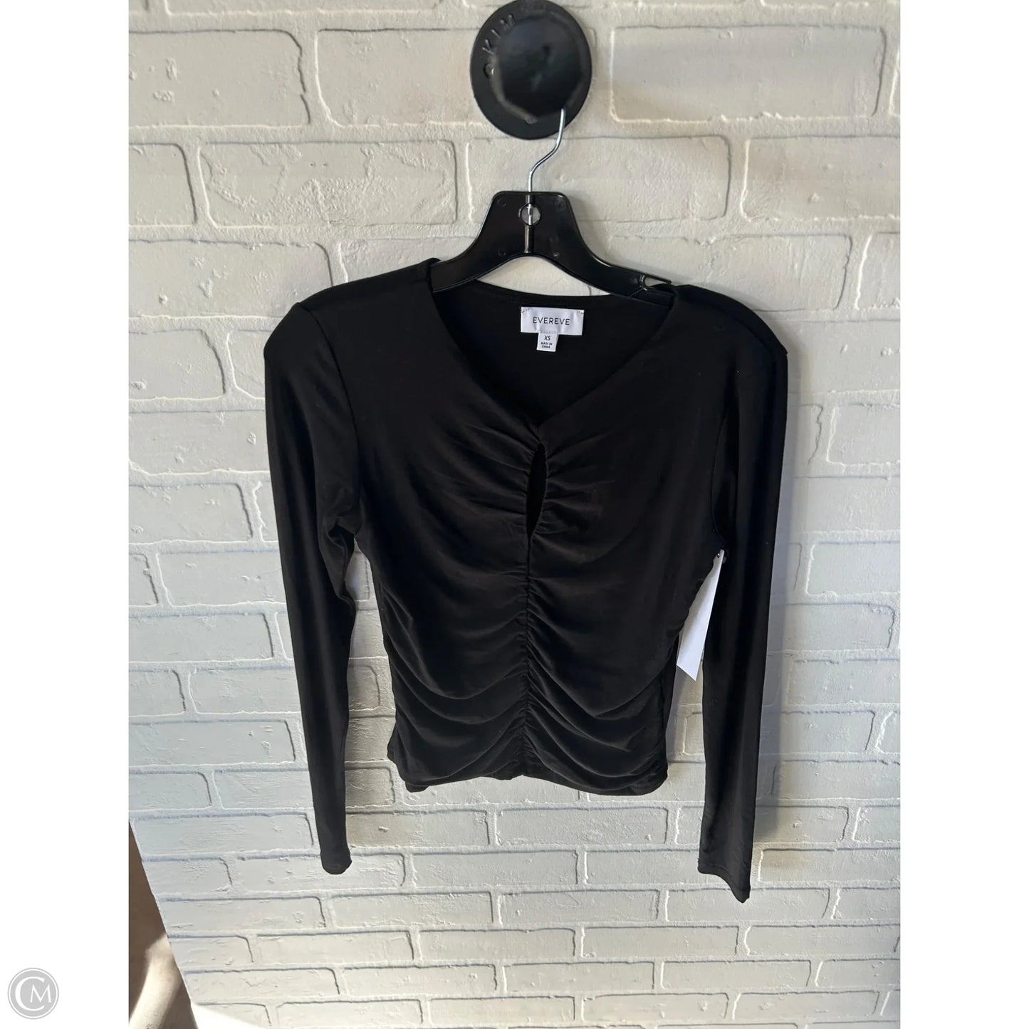 Top Long Sleeve By Evereve In Black, Size: Xs