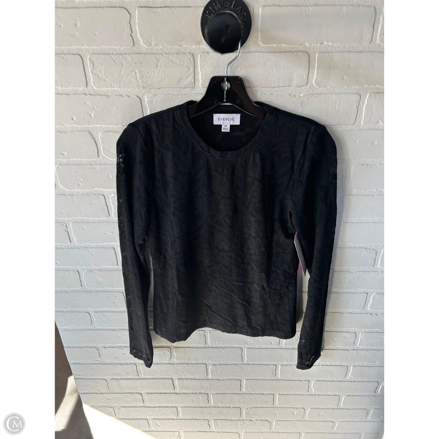 Top Long Sleeve By Evereve In Black, Size: Xs
