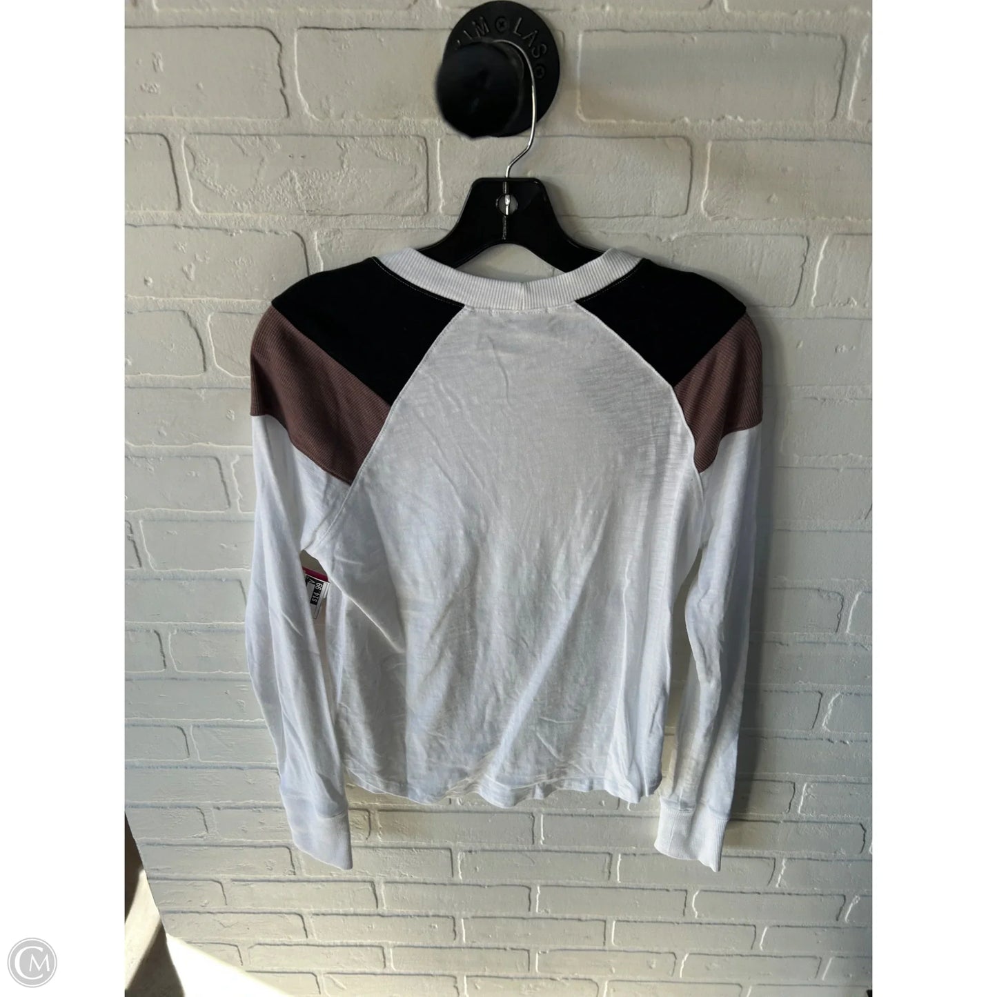 Top Long Sleeve By Evereve In Black & White, Size: S