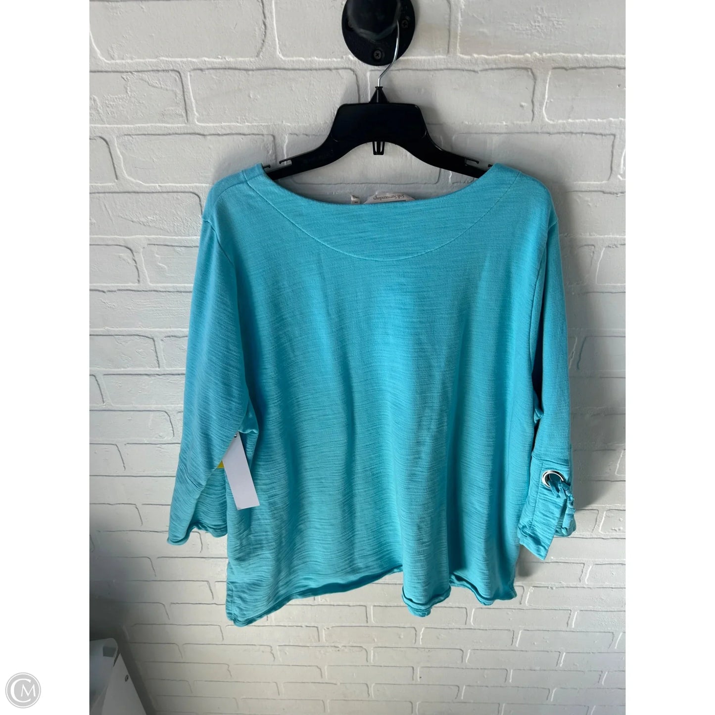 Top 3/4 Sleeve By Soft Surroundings In Blue, Size: 3x