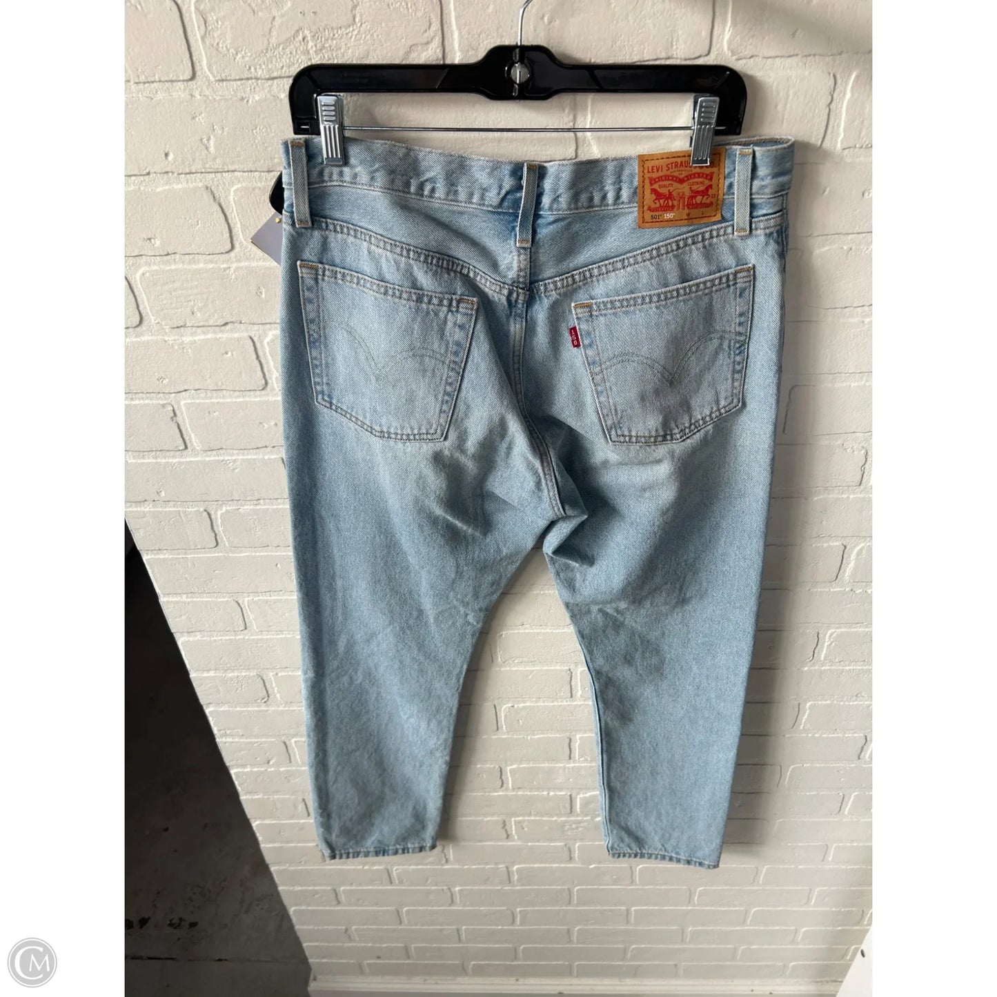 Jeans Straight By Levis In Blue Denim, Size: 10