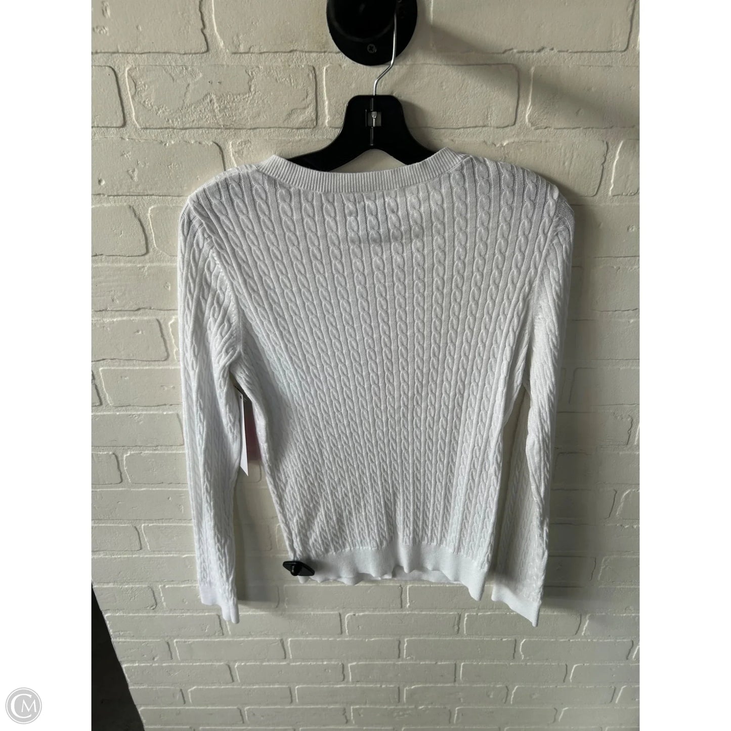 Sweater Cardigan By Tommy Hilfiger In White, Size: M