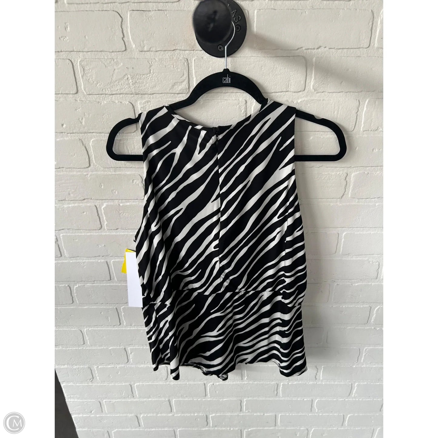 Top Sleeveless By Inc In Black & White, Size: Xl