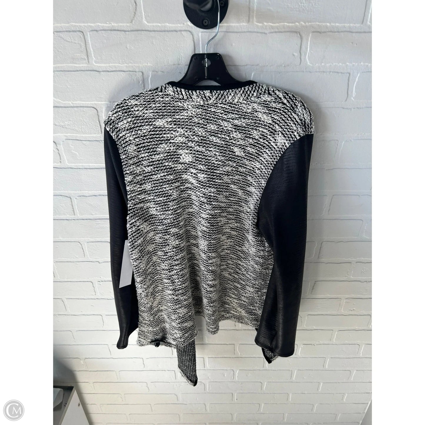 Sweater Cardigan By Inc In Black Denim, Size: L