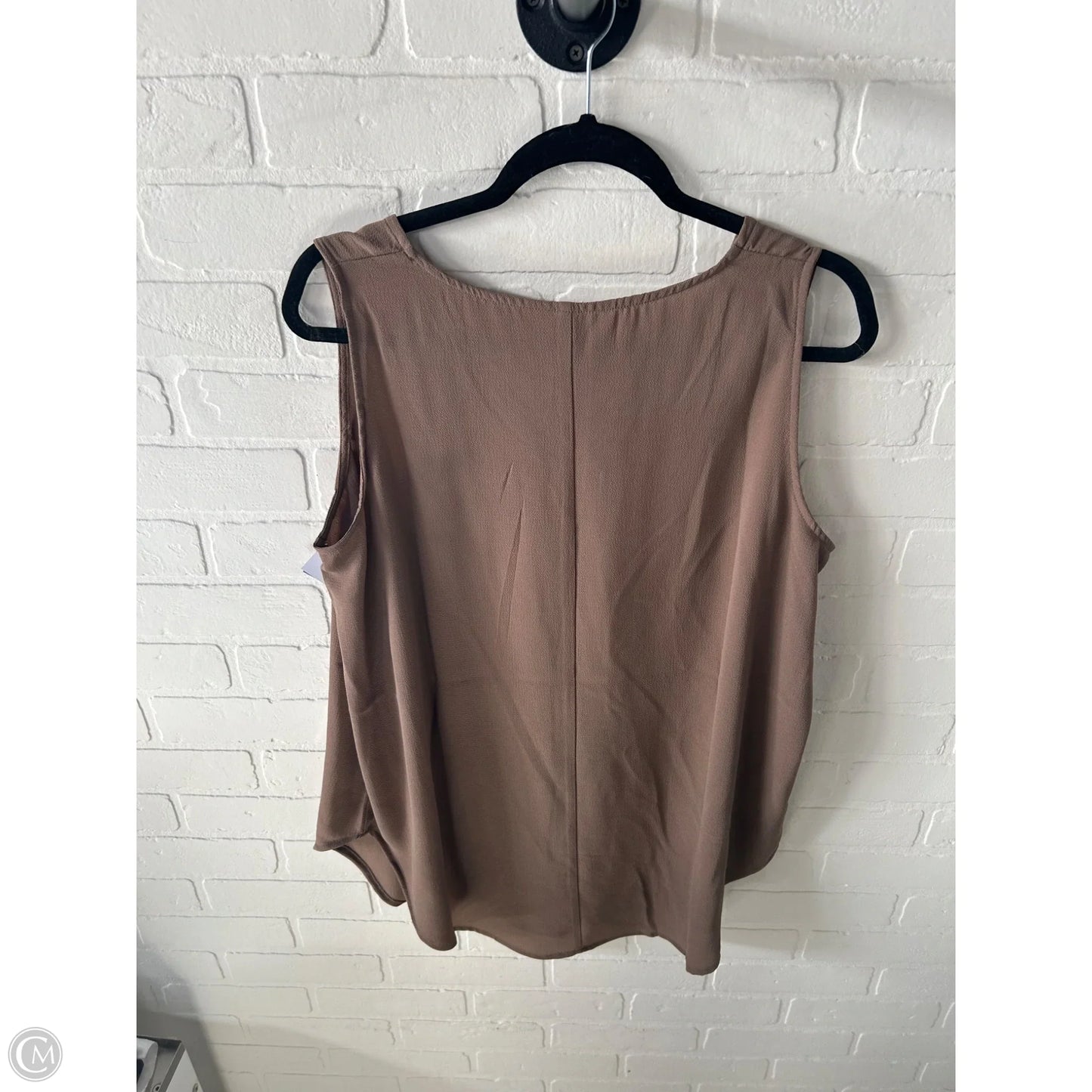 Top Sleeveless By Zenana Outfitters In Brown, Size: 1x
