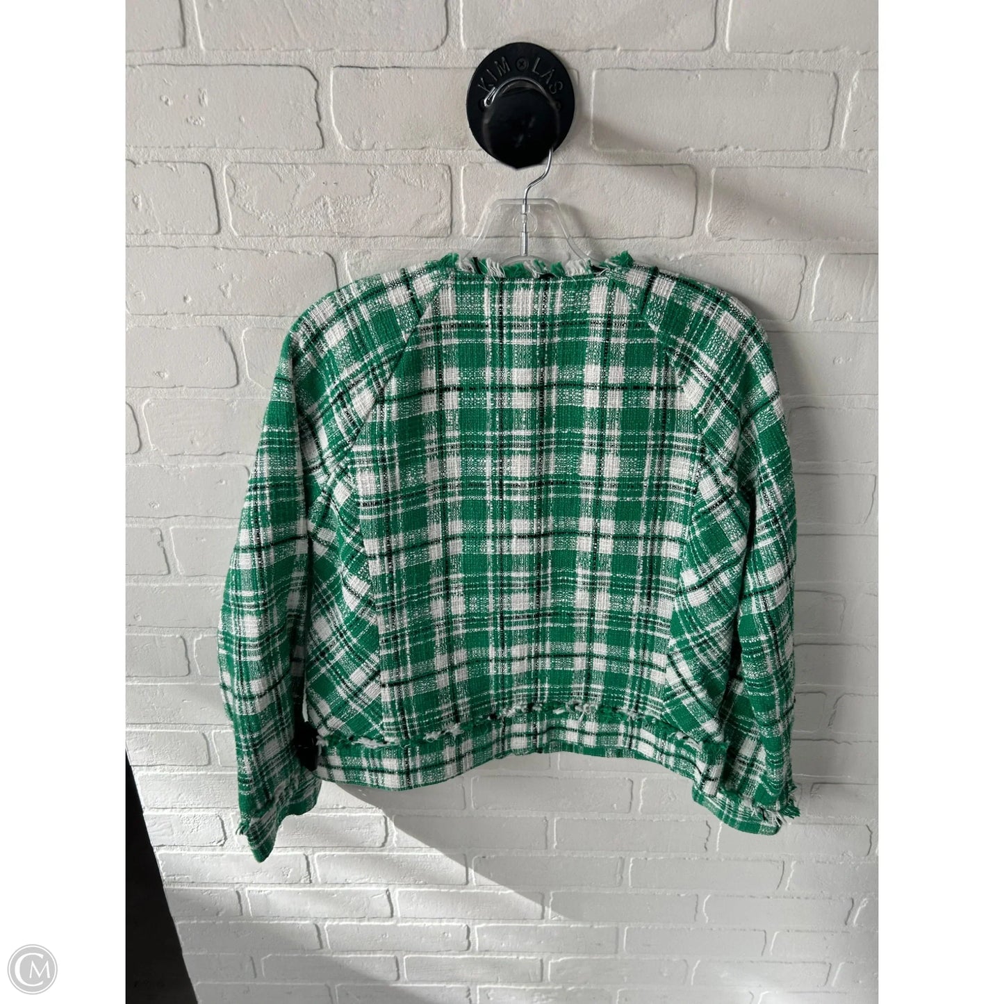 Blazer By Cabi In Green & White, Size: S