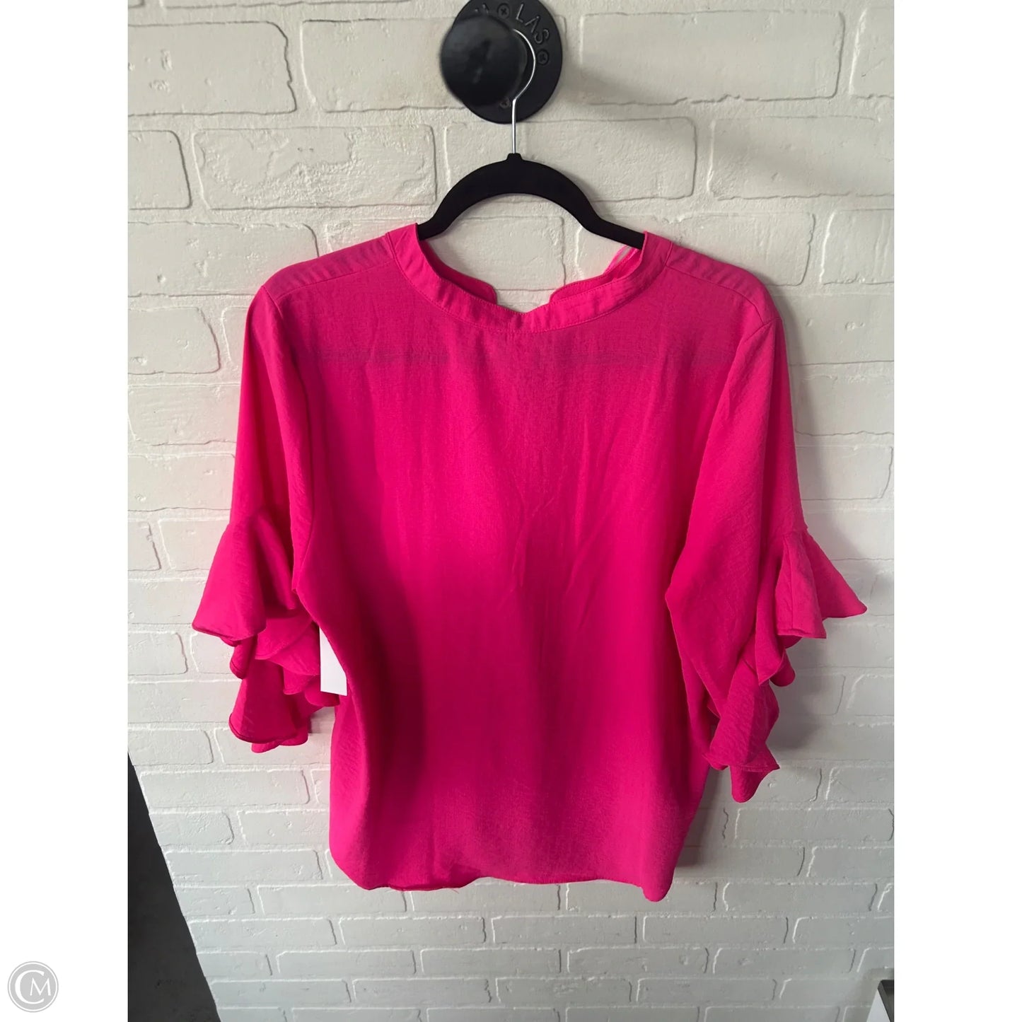 Blouse 3/4 Sleeve By Vince Camuto In Pink, Size: L