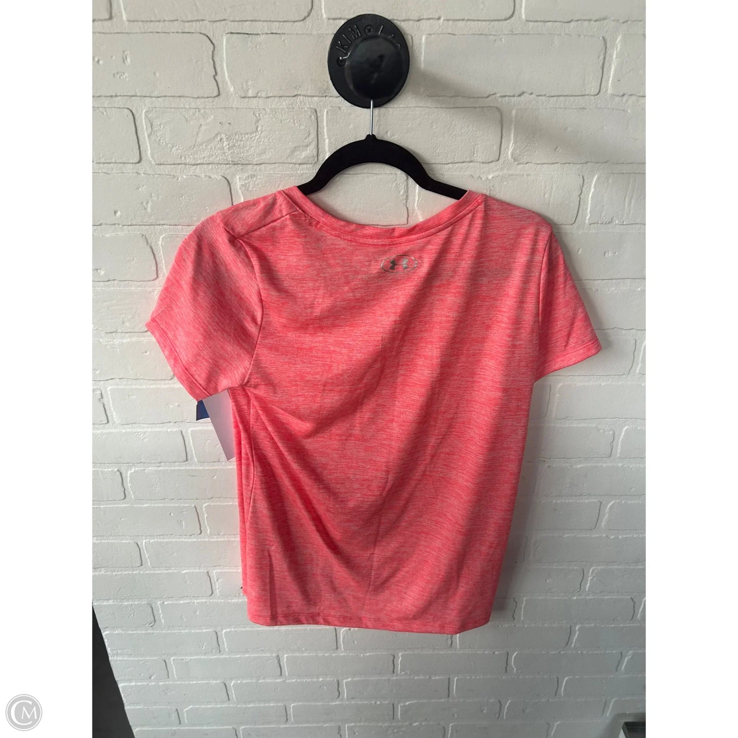 Athletic Top Short Sleeve By Nike In Orange, Size: M