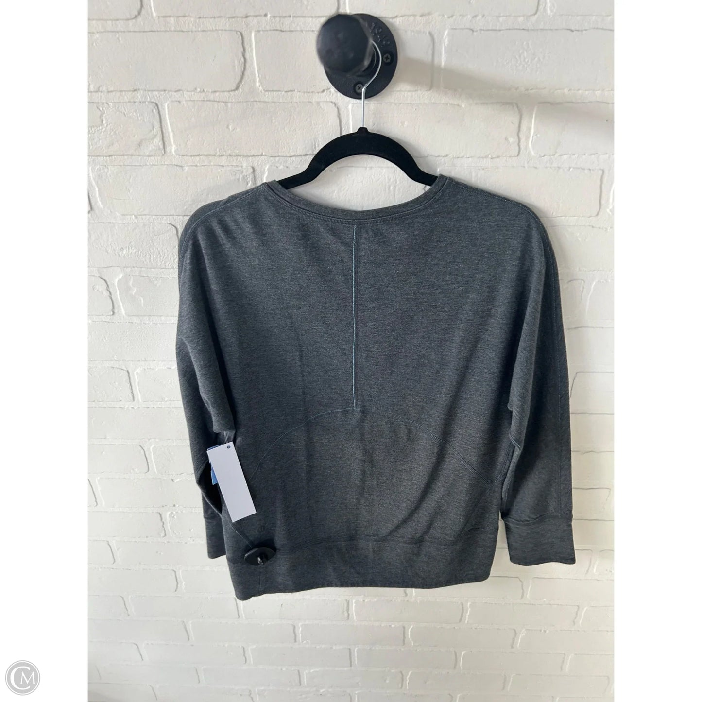 Athletic Top Long Sleeve Crewneck By Lululemon In Blue & Grey, Size: S