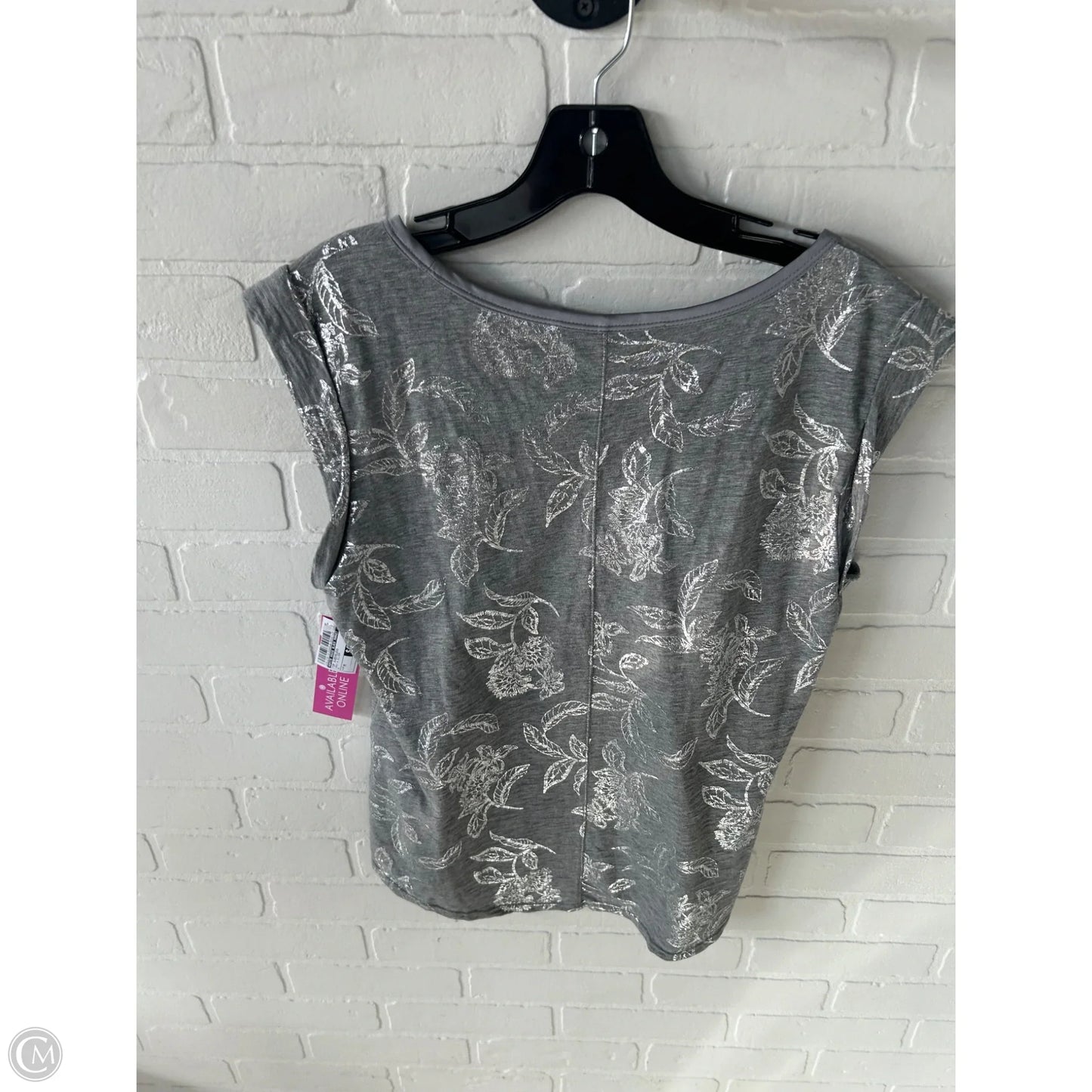 Top Sleeveless By White House Black Market In Grey & Silver, Size: M
