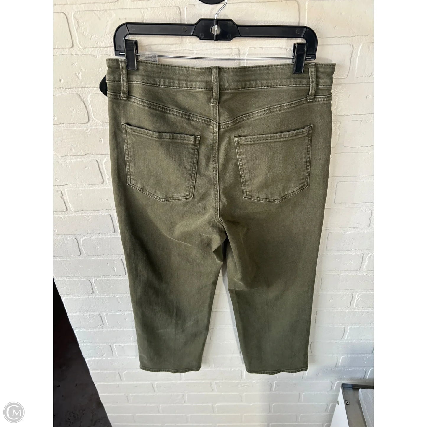 Jeans Cropped By Chicos In Green Denim, Size: 8