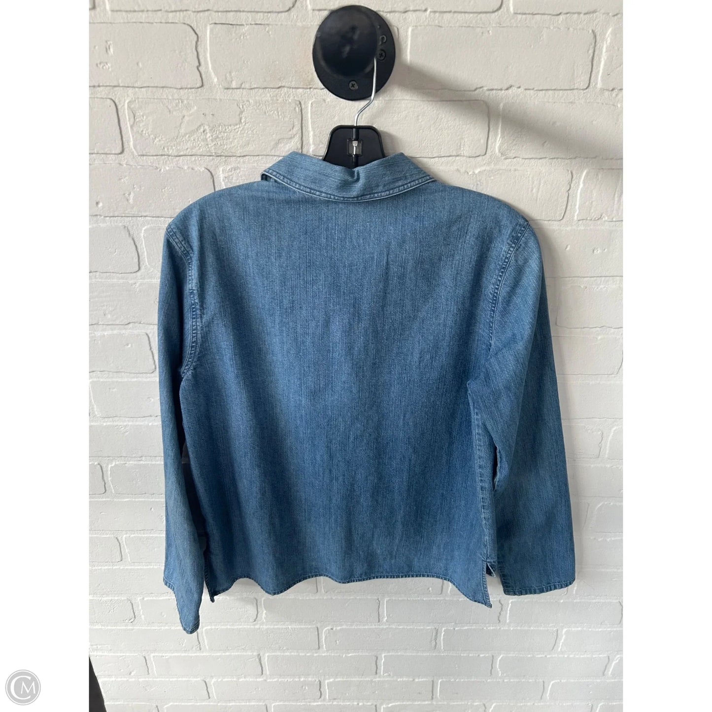 Top Long Sleeve By J. Jill In Blue Denim, Size: Xs