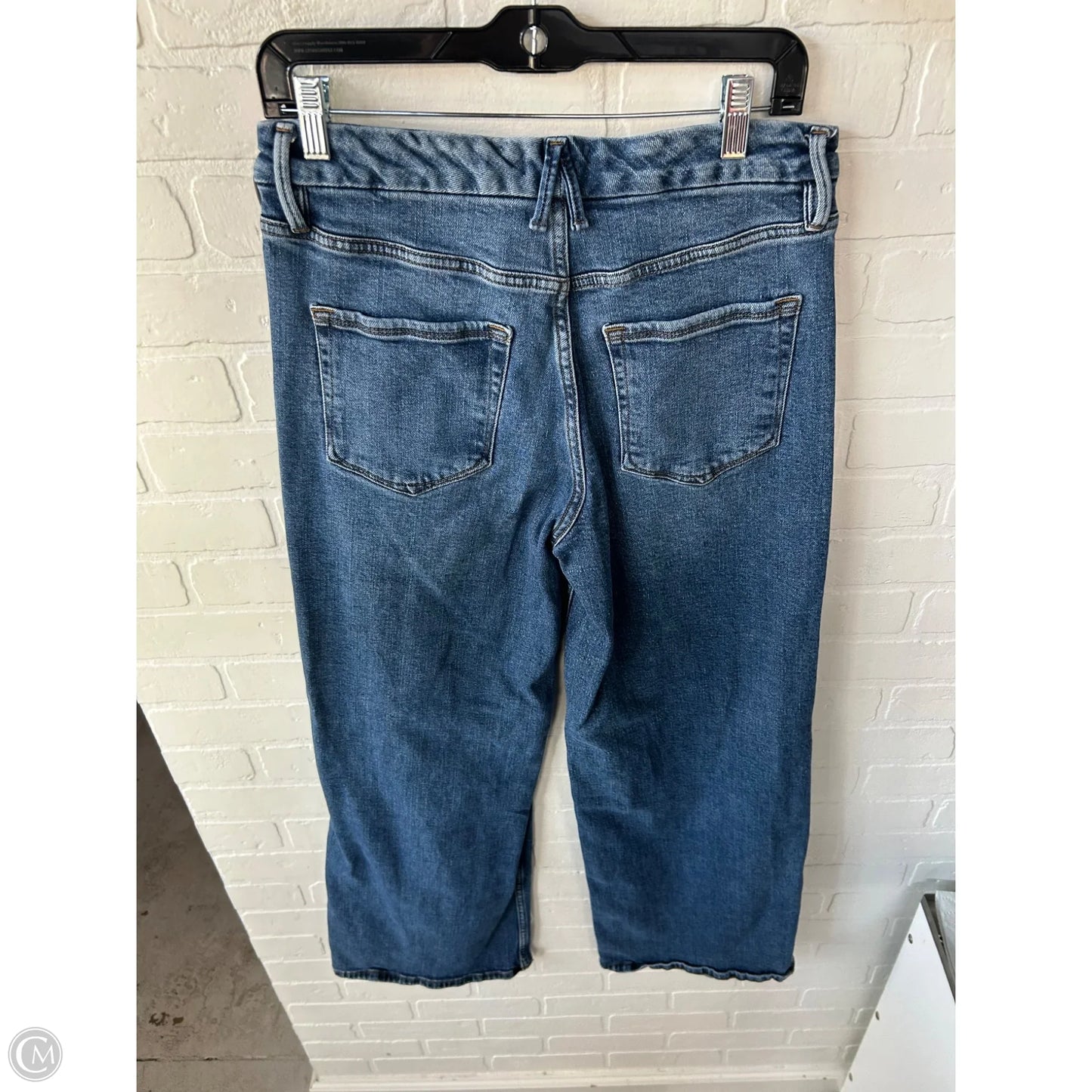 Jeans Wide Leg By Good American In Blue Denim, Size: 8