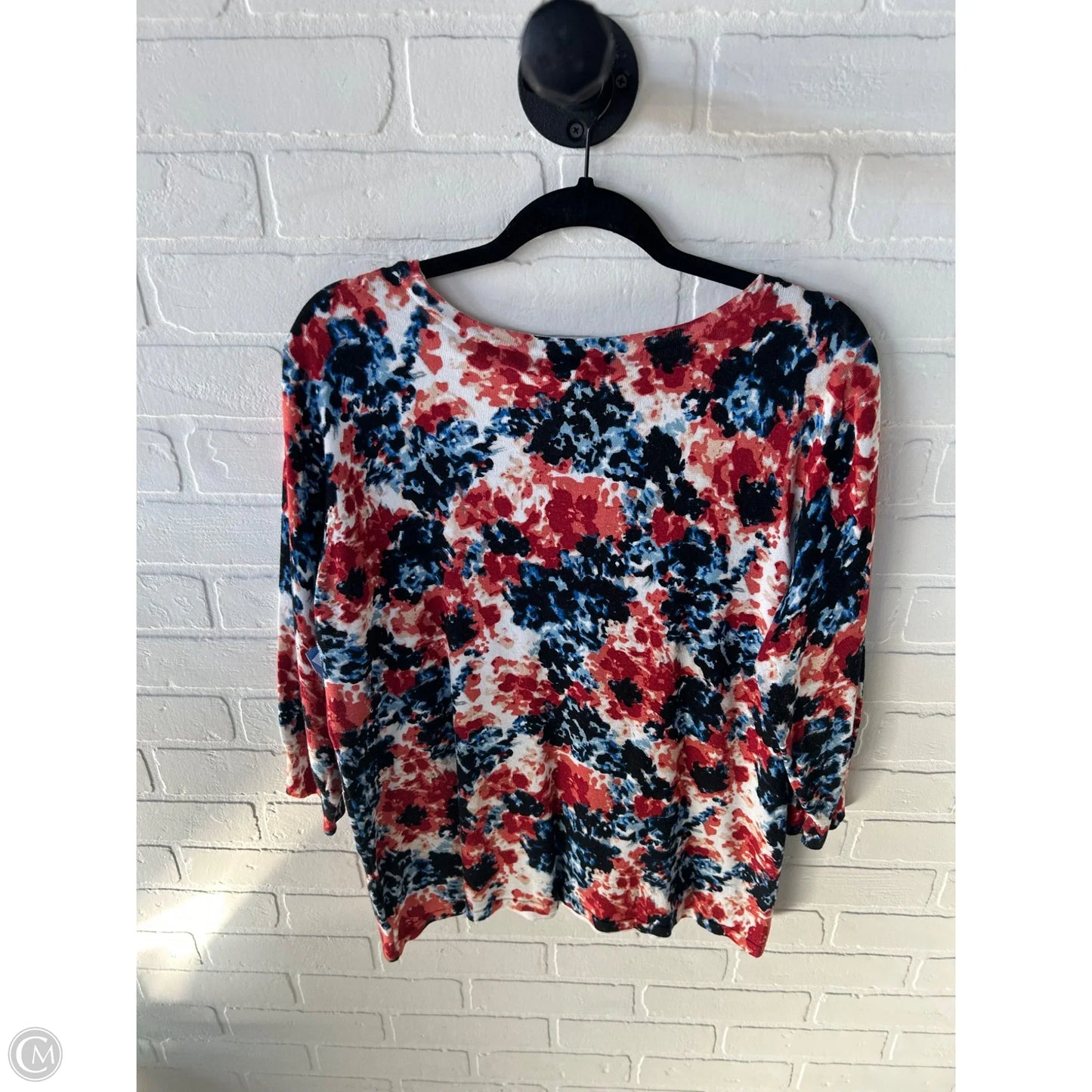 Sweater By Dressbarn In Black & Red, Size: Xl