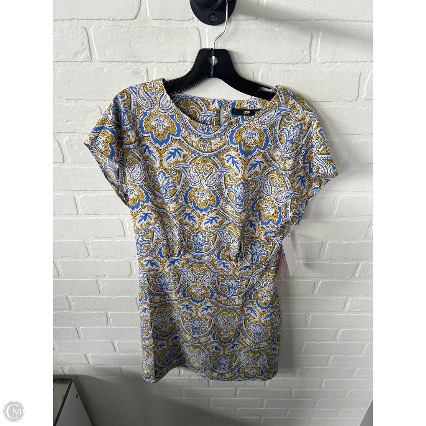Dress Work By Mng In Blue & Yellow, Size: S