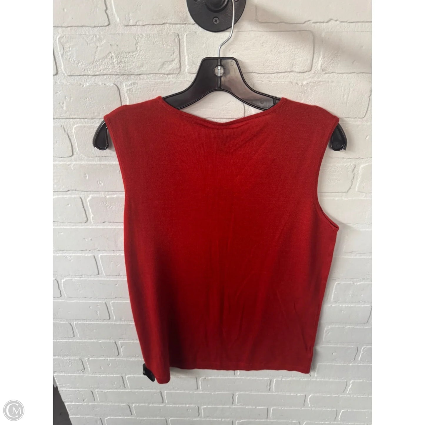 Vest Sweater By Eileen Fisher In Orange, Size: M