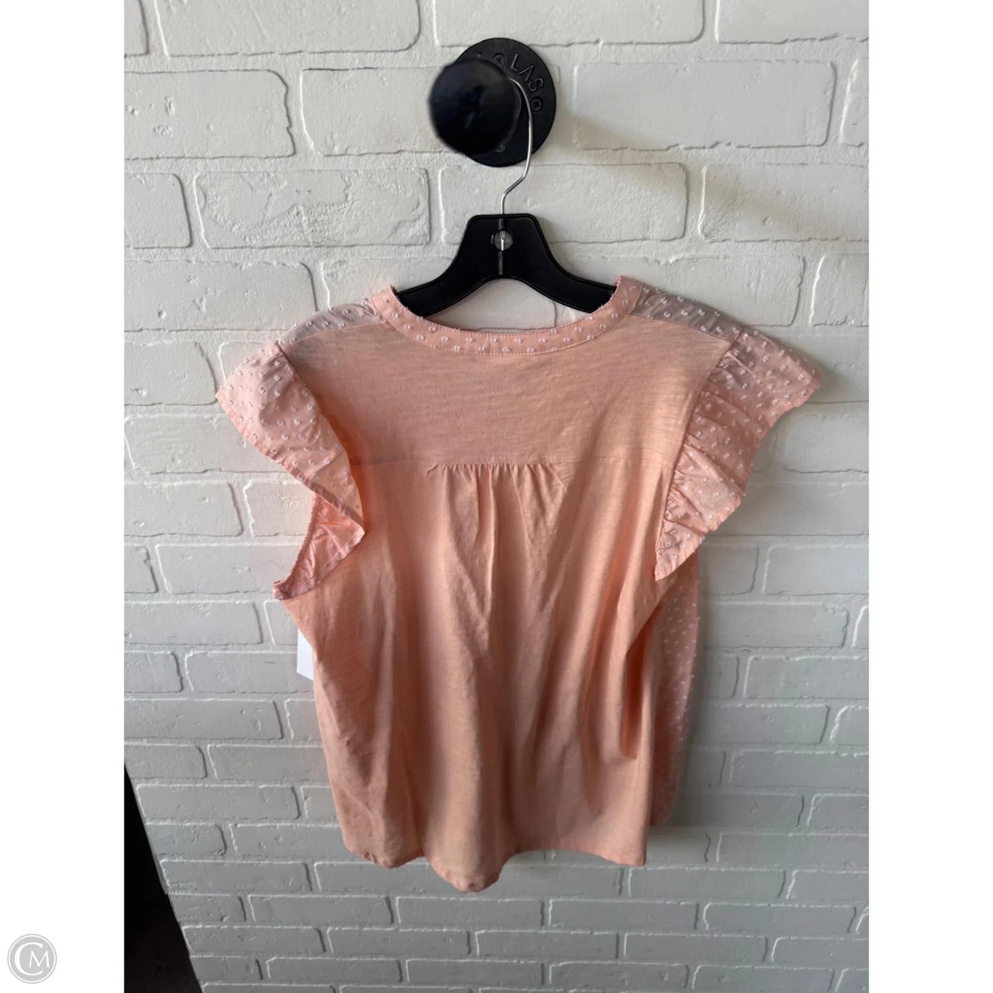 Top Short Sleeve By Style And Company In Peach, Size: M
