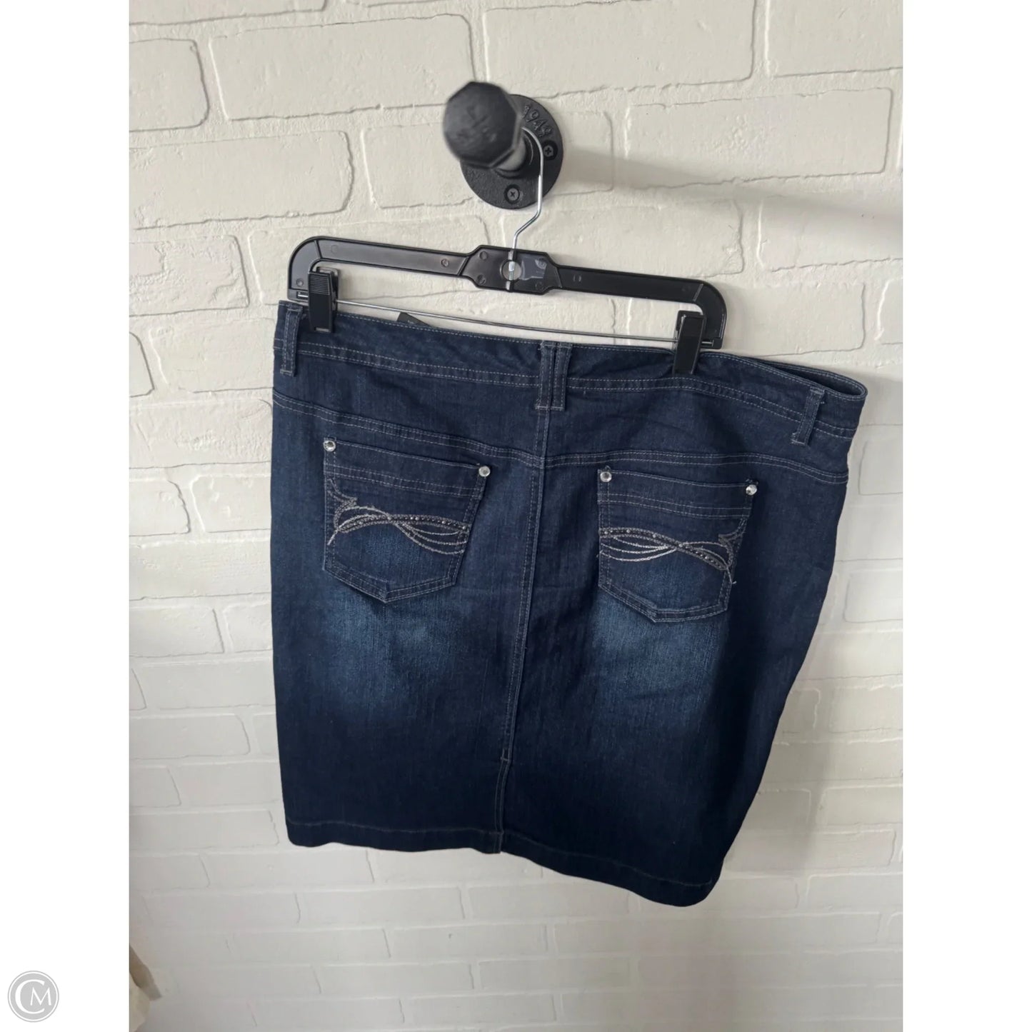 Skirt Mini & Short By Style And Company In Blue Denim, Size: 16