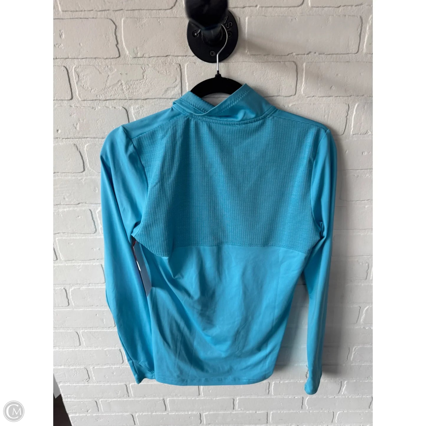 Athletic Top Long Sleeve Collar By Adidas In Blue, Size: Xs
