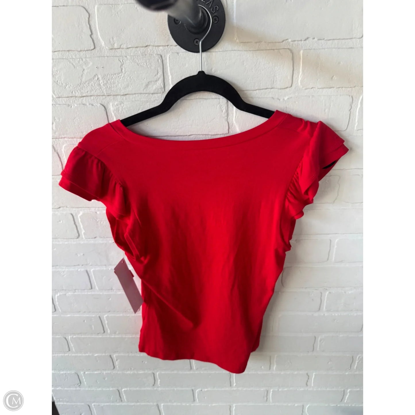 Top Short Sleeve By Cme In Red, Size: M