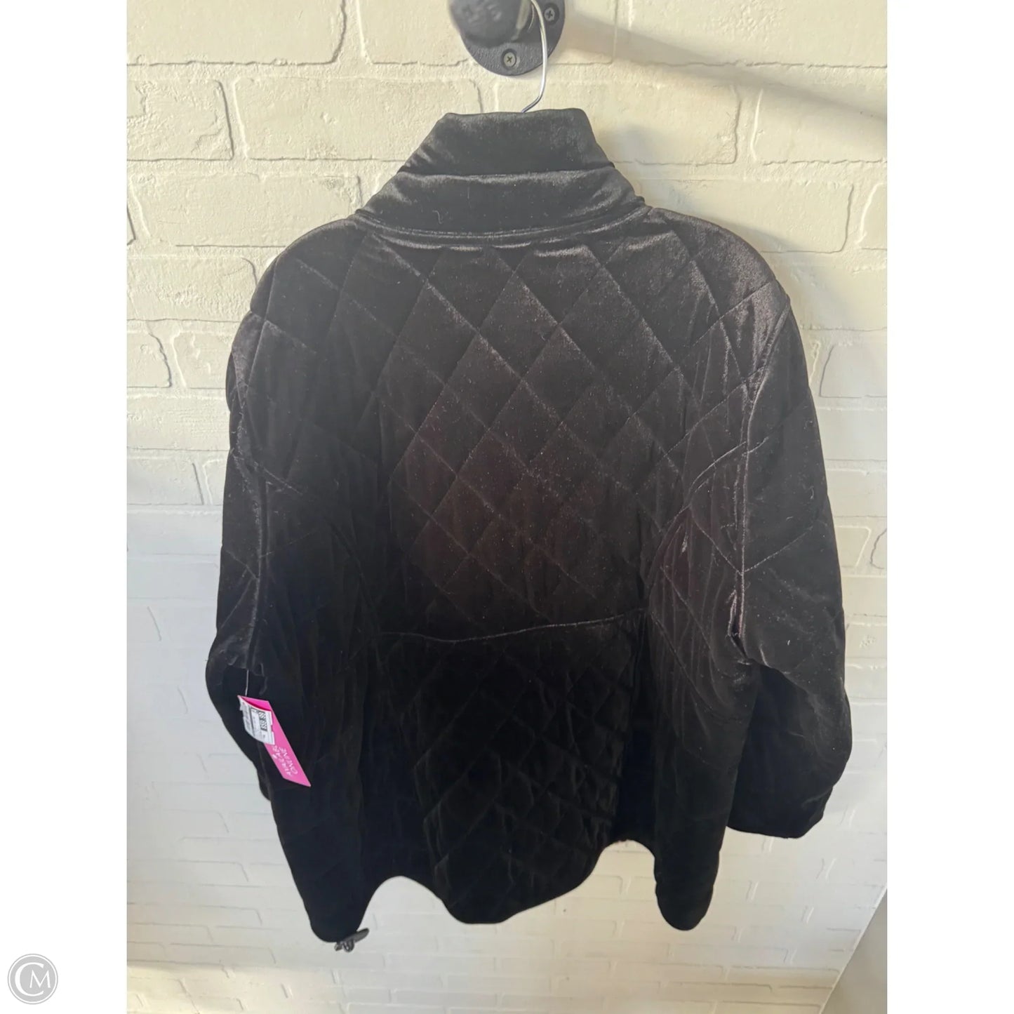 Coat Puffer & Quilted By Chicos In Black & Red, Size: Xxl